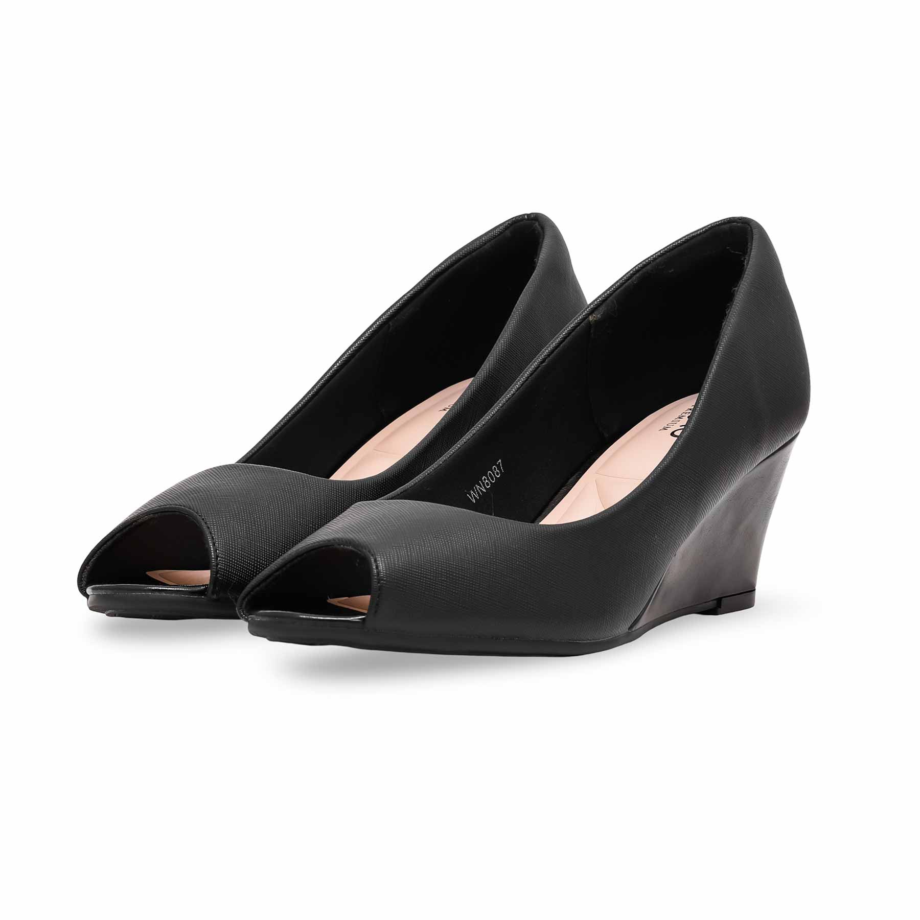 Black Winter Peep Toes WN8087 - Image 2
