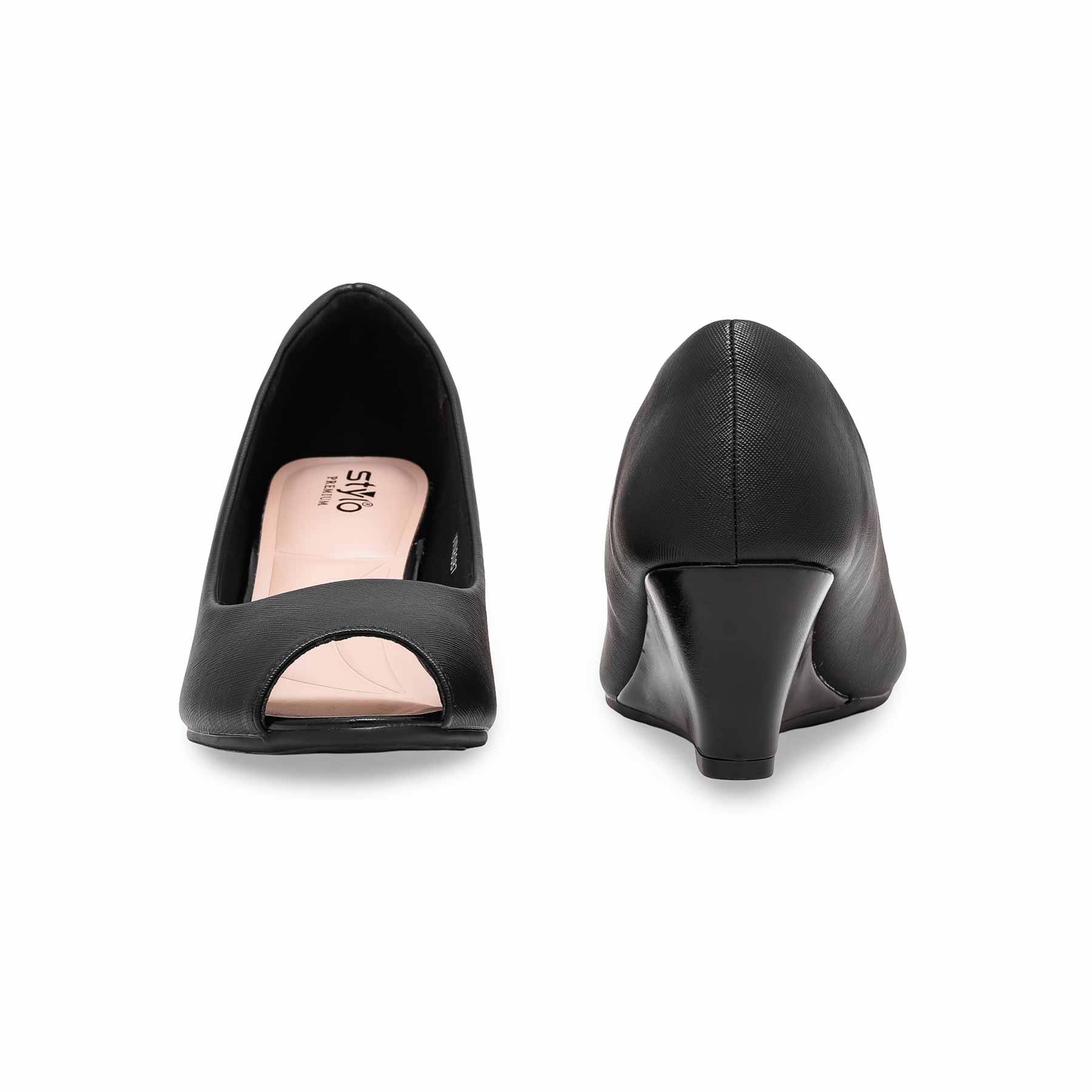 Black Winter Peep Toes WN8087 - Image 3