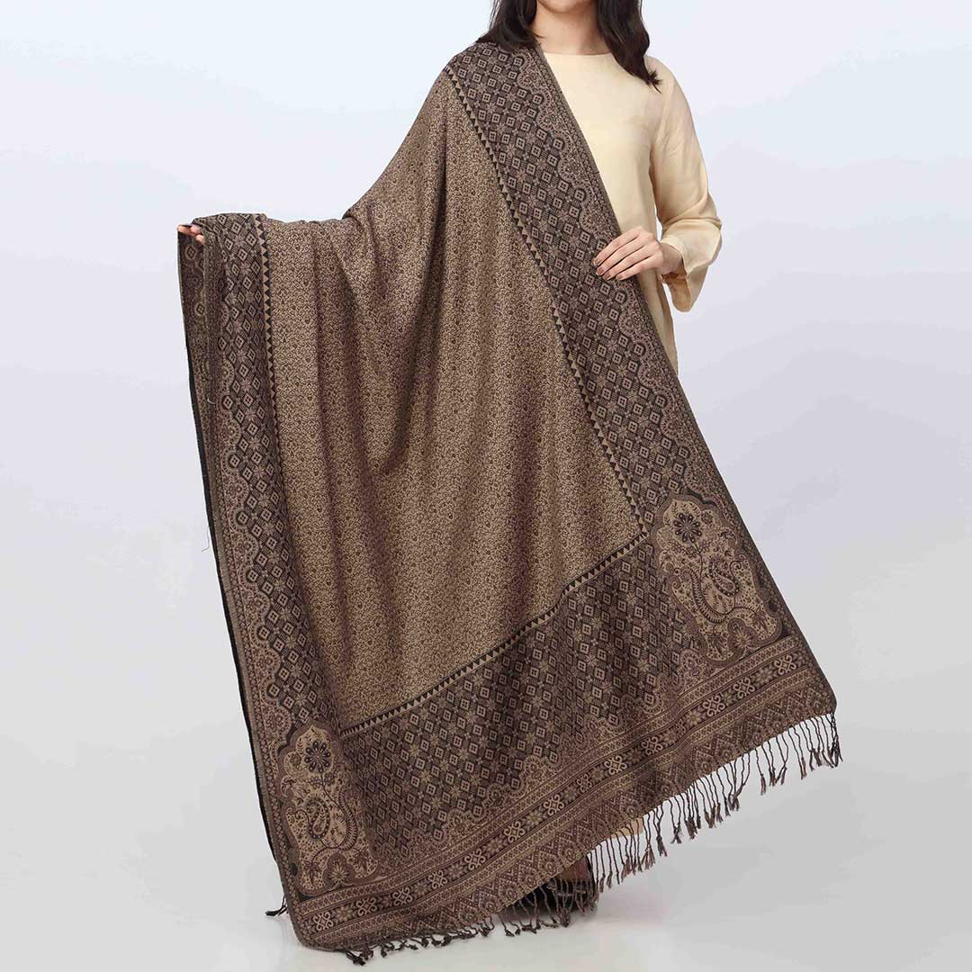 Black Winter Shawl PW3701 - Image 2