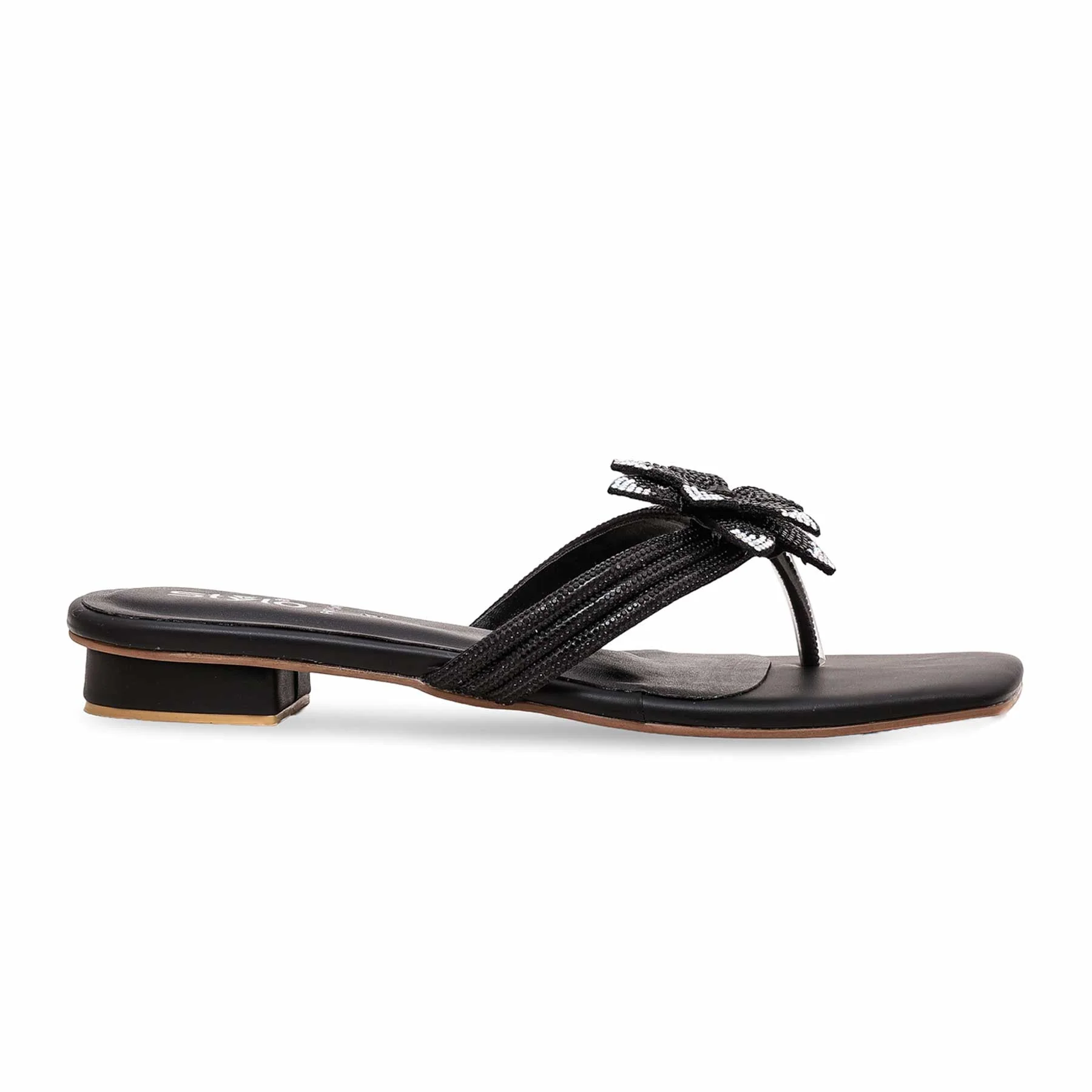 Black Women Chappal FN0754 - Image 2