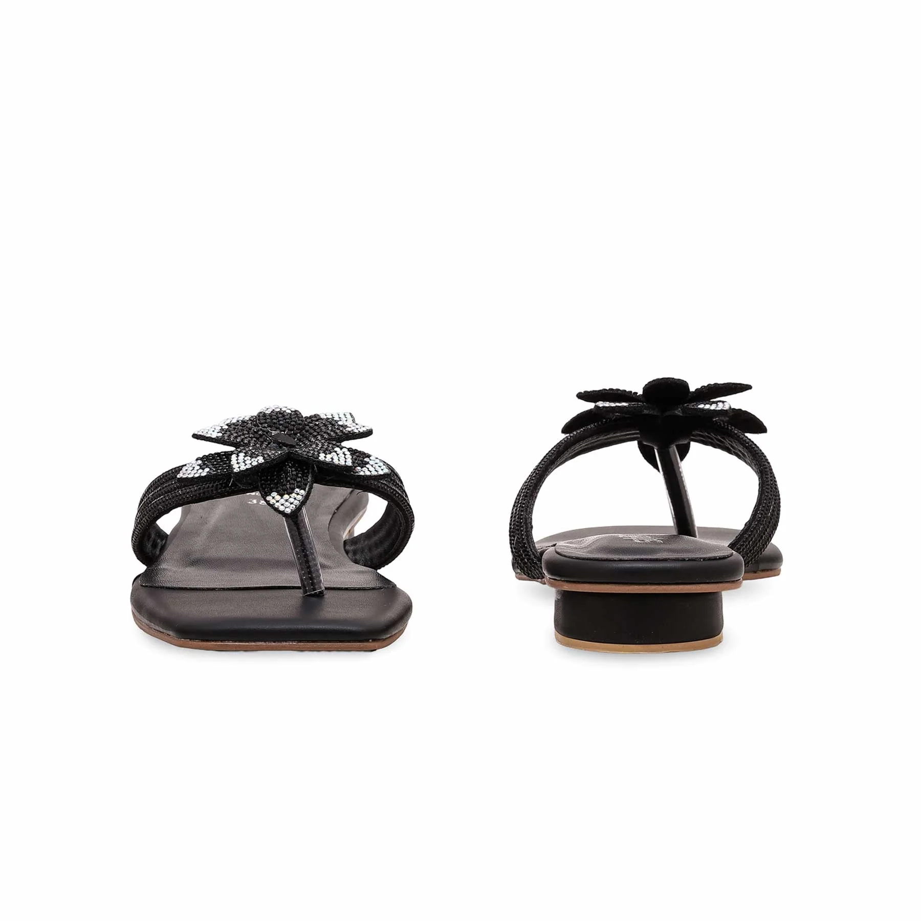 Black Women Chappal FN0754 - Image 4