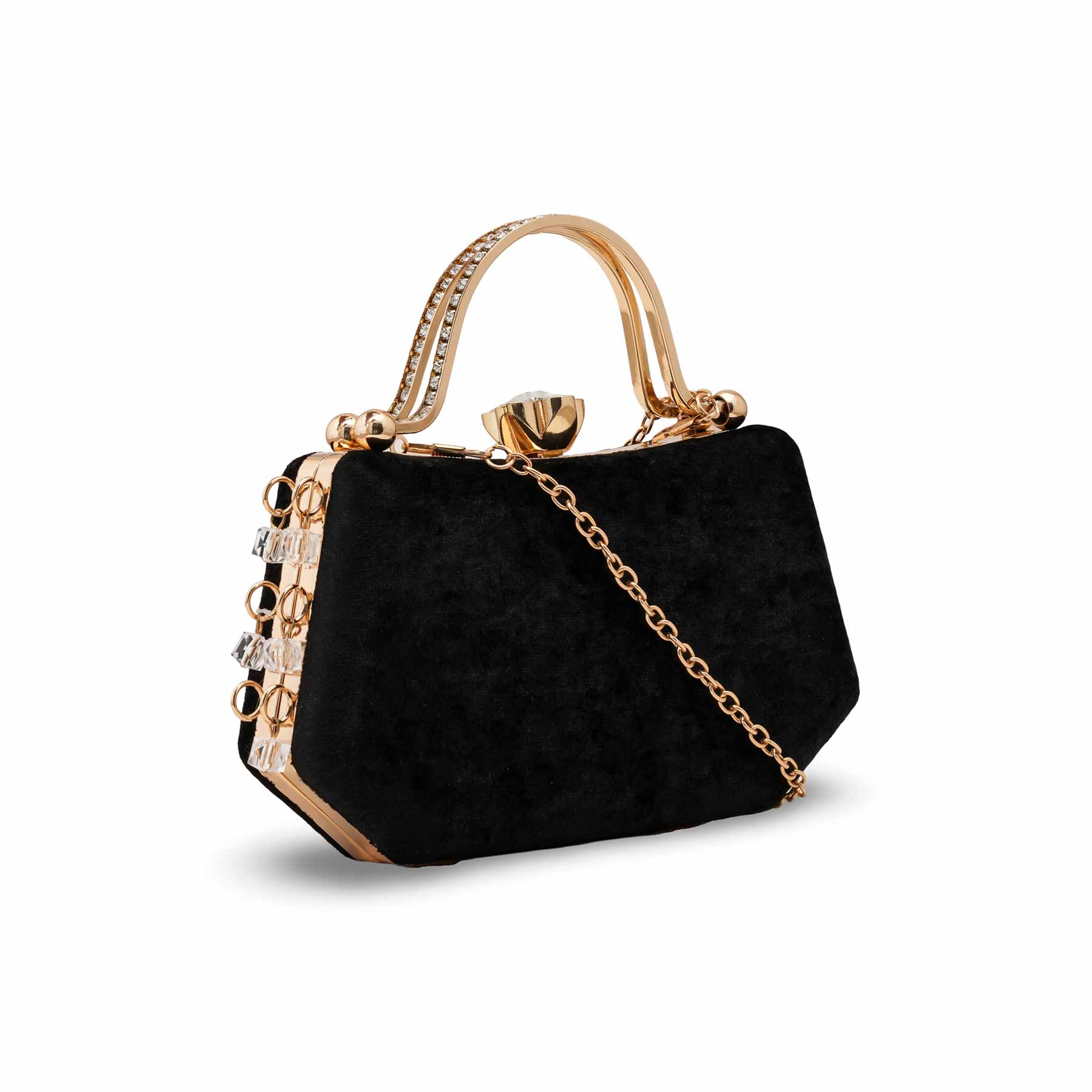 Black Women Fancy Clutch P15715 - Image 3