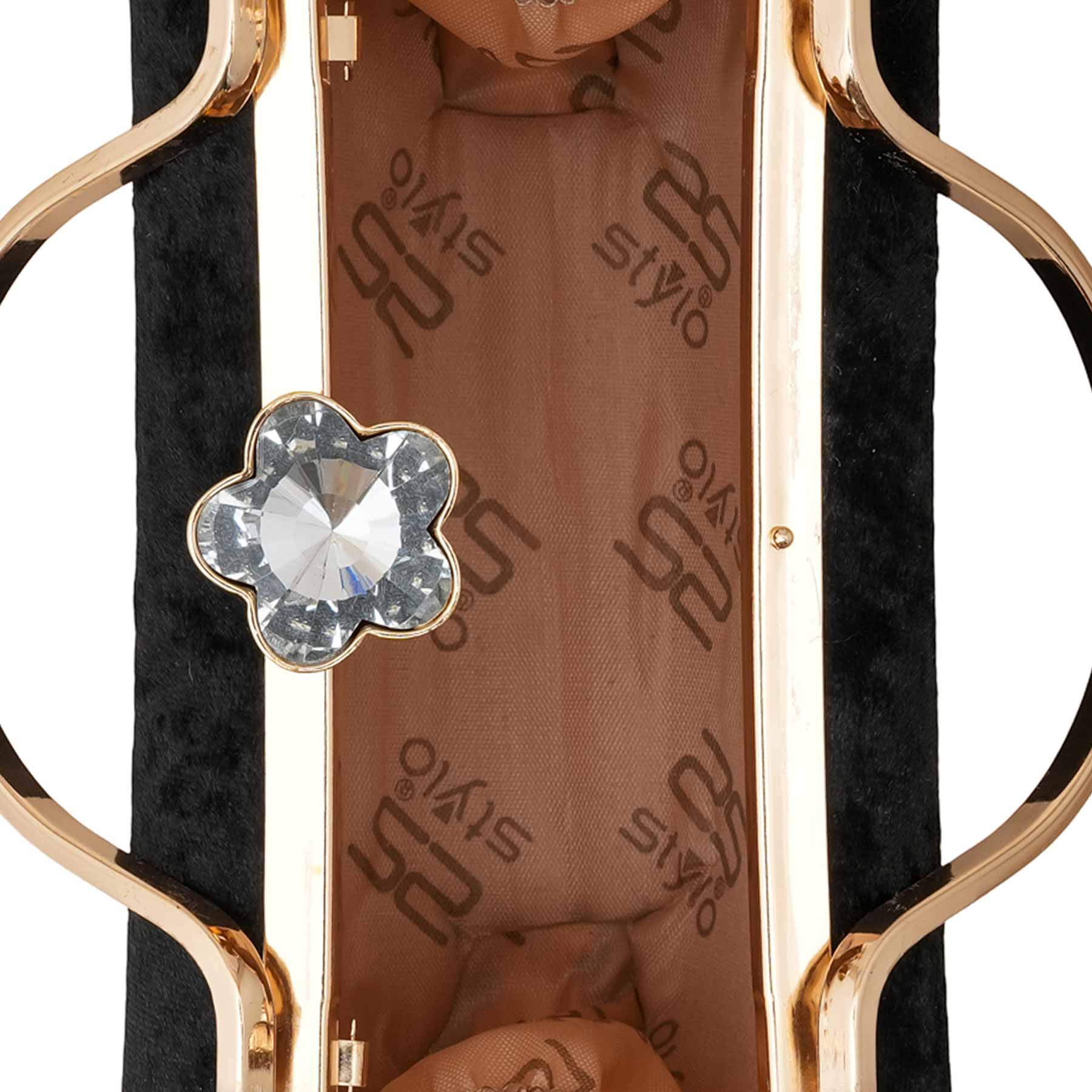 Black Women Fancy Clutch P15715 - Image 5