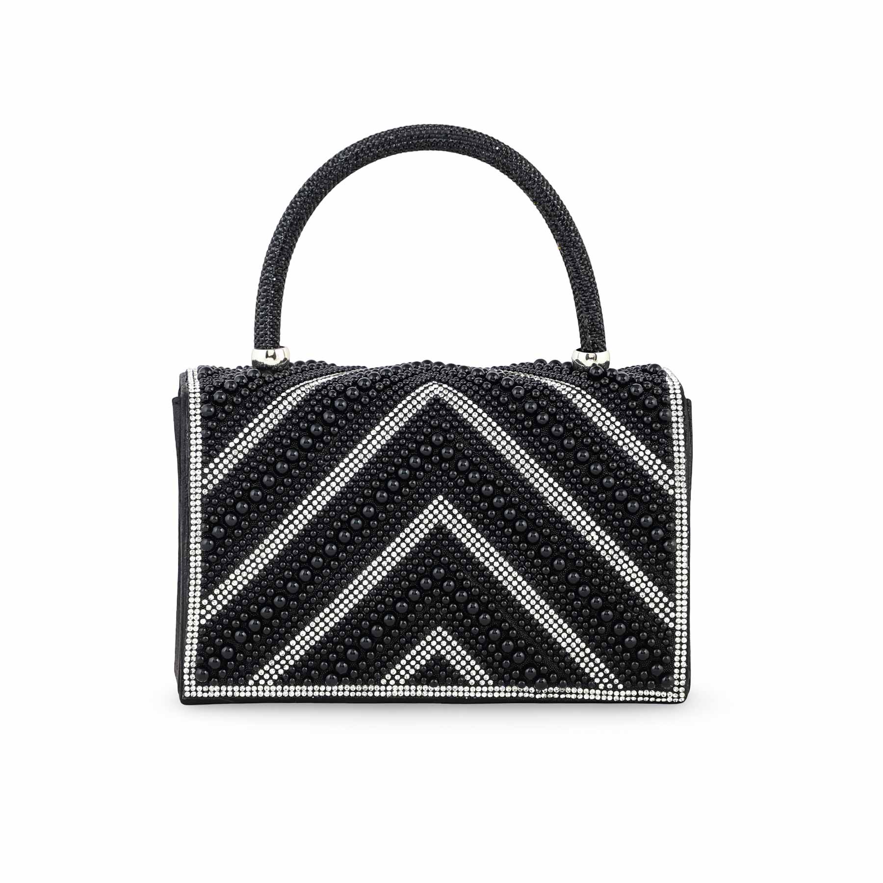 Blkwht Bridal Clutch P24366 - Image 4