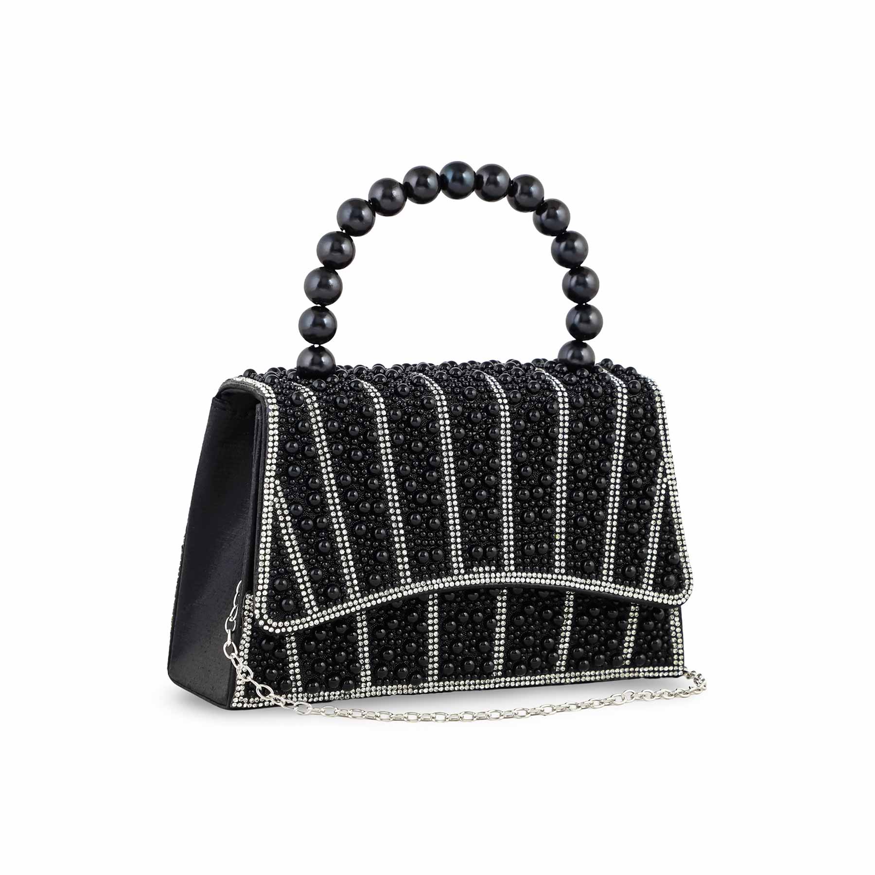 Blkwht Bridal Clutch P24367 - Image 3