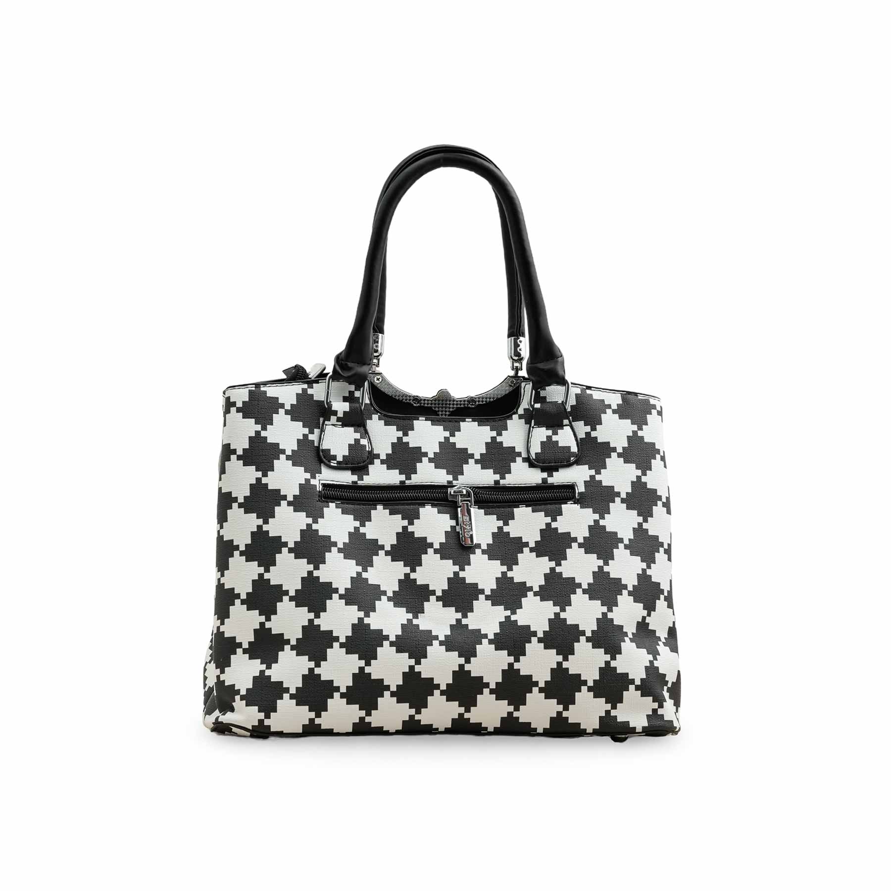 Blkwht Formal Hand Bag P36282 - Image 3