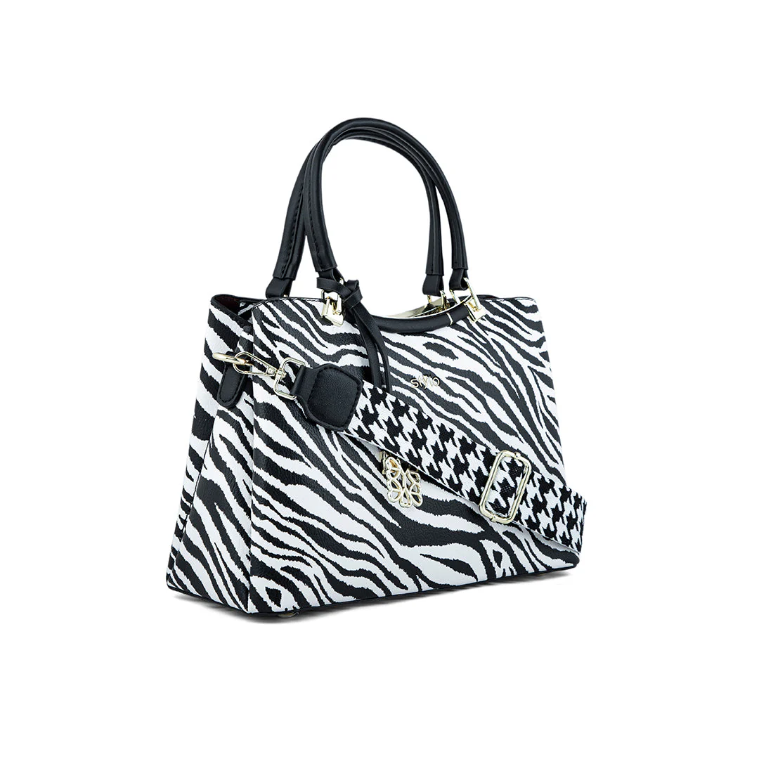Blkwht Formal Hand Bag P36283 - Image 3