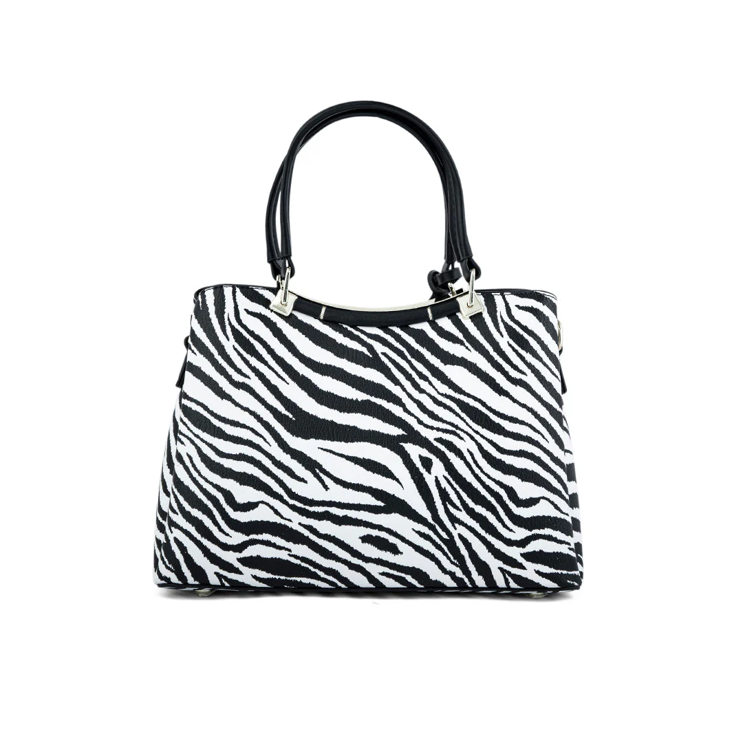 Blkwht Formal Hand Bag P36283 - Image 4