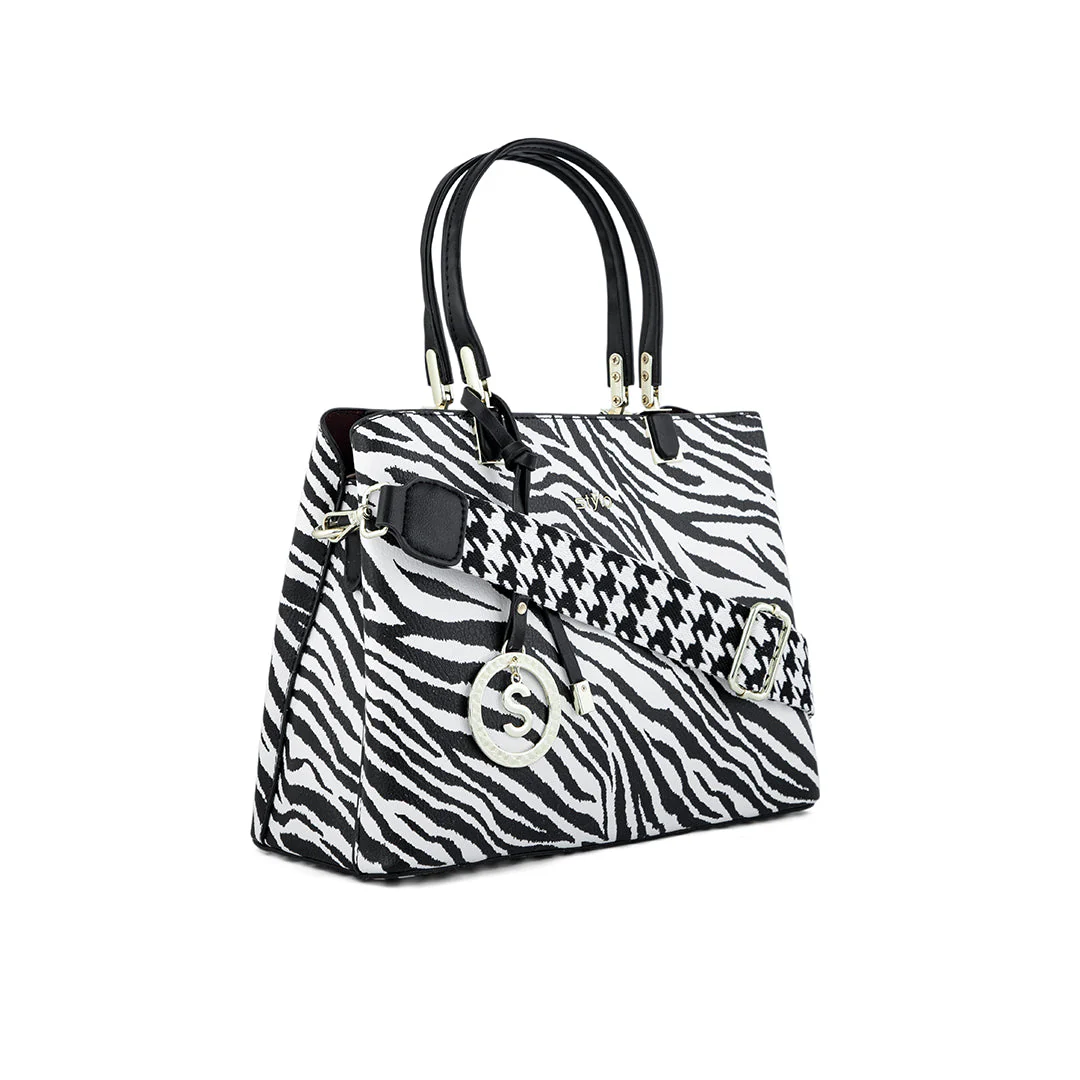Blkwht Formal Hand Bag P36284 - Image 2