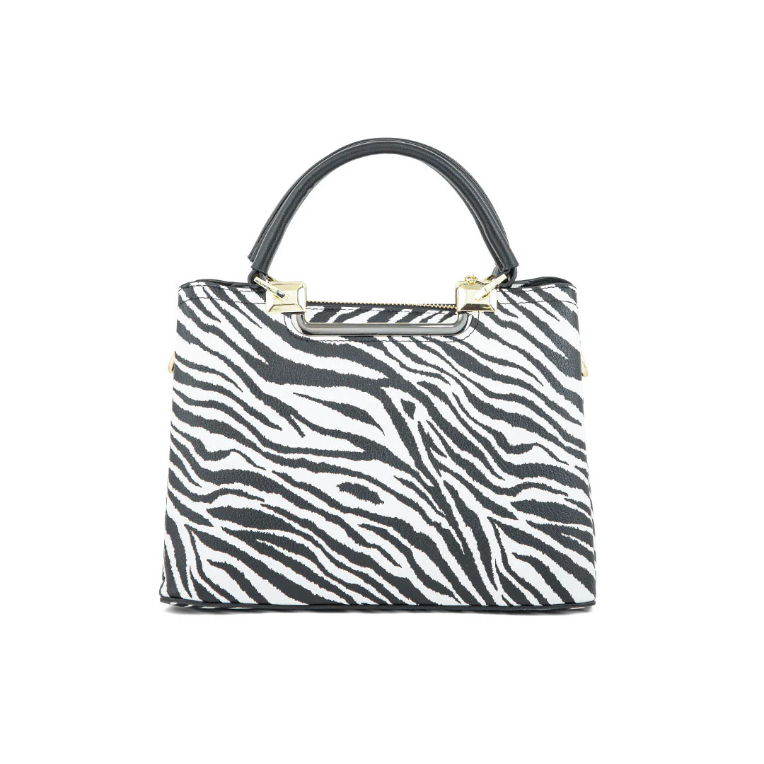 Blkwht Formal Hand Bag P36286 - Image 4