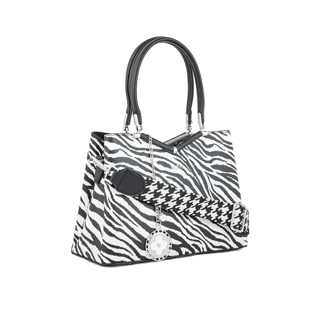Blkwht Formal Hand Bag P36287 - Image 3