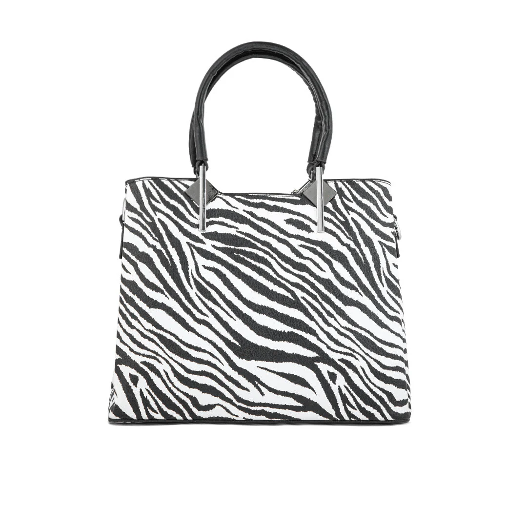 Blkwht Formal Hand Bag P36288 - Image 4