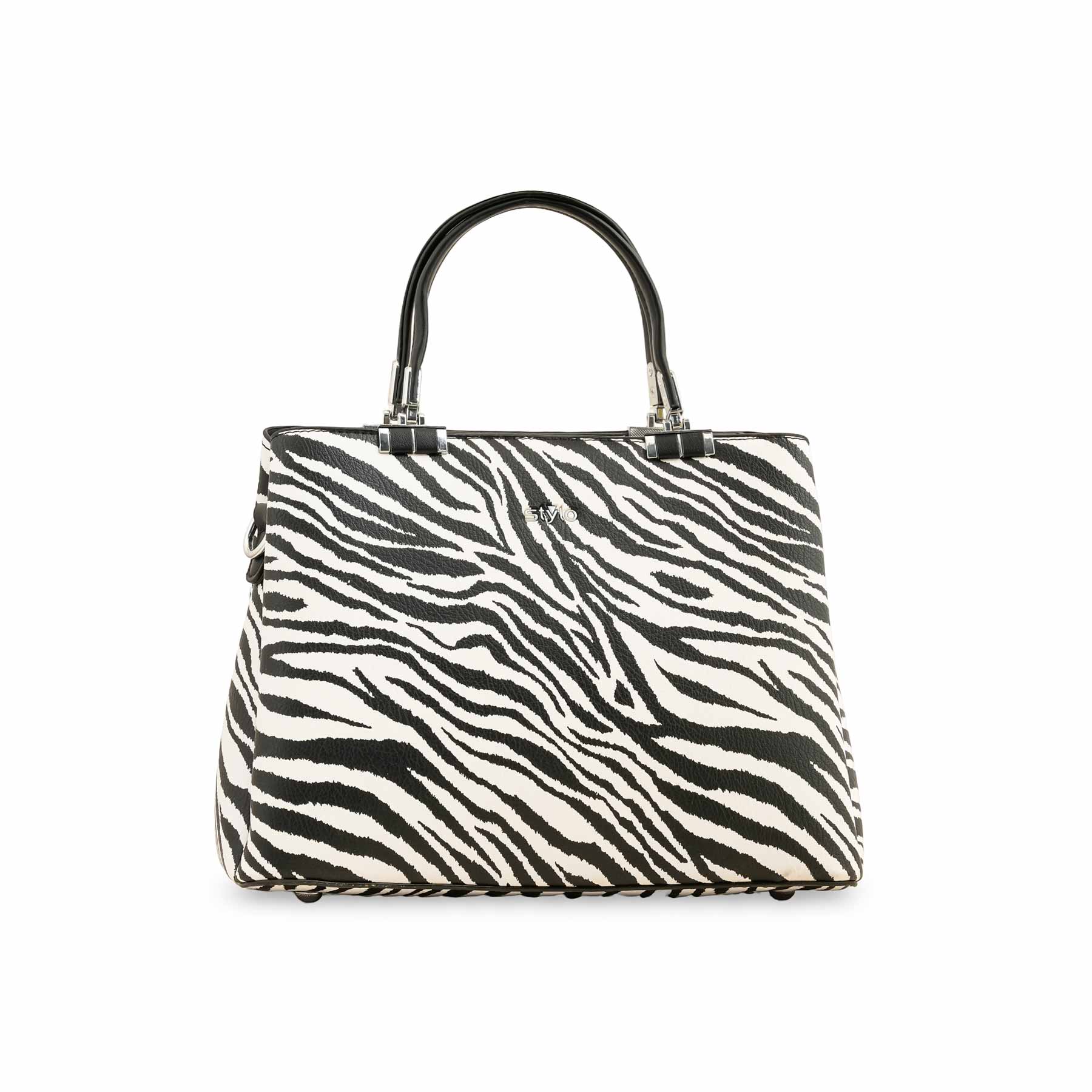 Blkwht Formal Hand Bag P36289 - Image 2