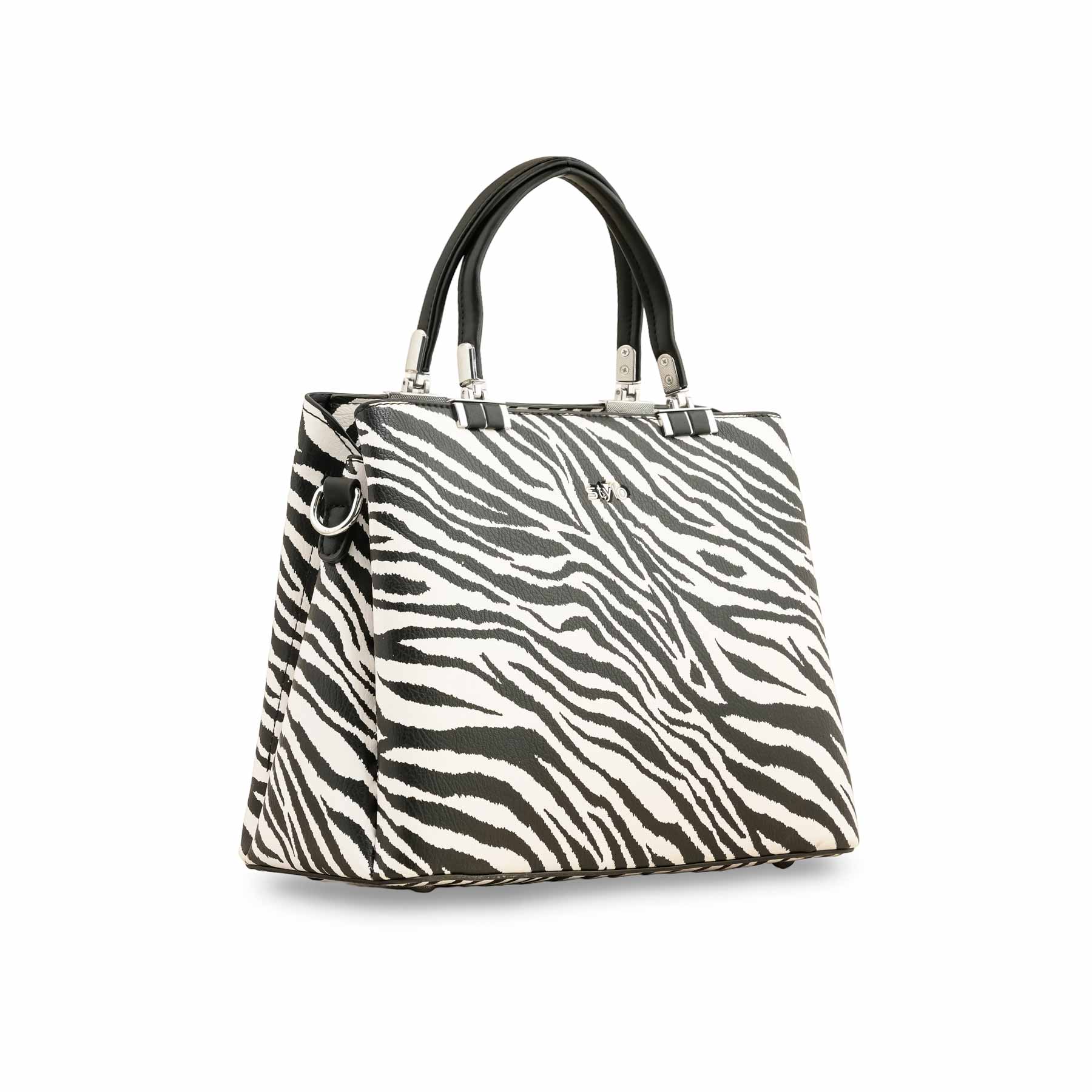 Blkwht Formal Hand Bag P36289 - Image 3