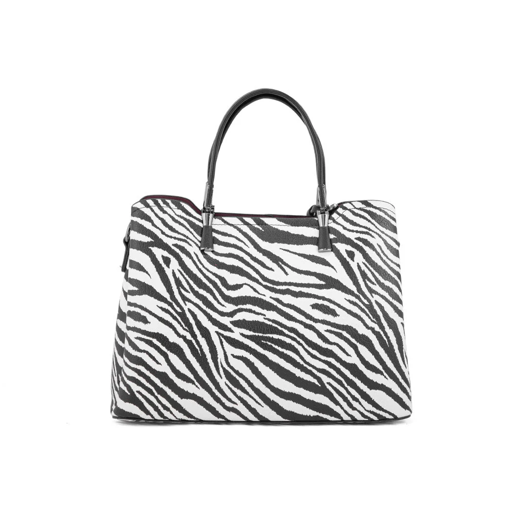 Blkwht Formal Hand Bag P36291 - Image 4