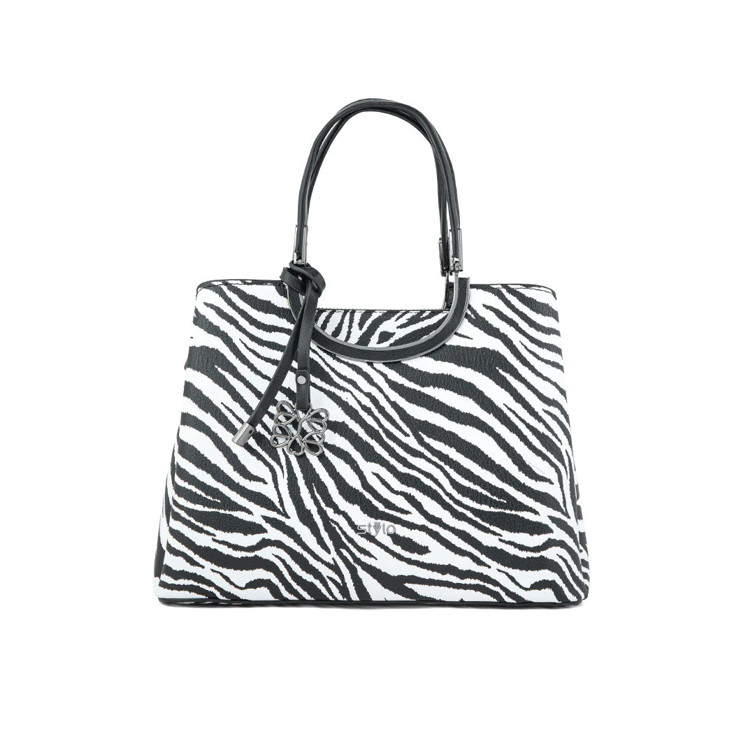 Blkwht Formal Hand Bag P36292 - Image 2