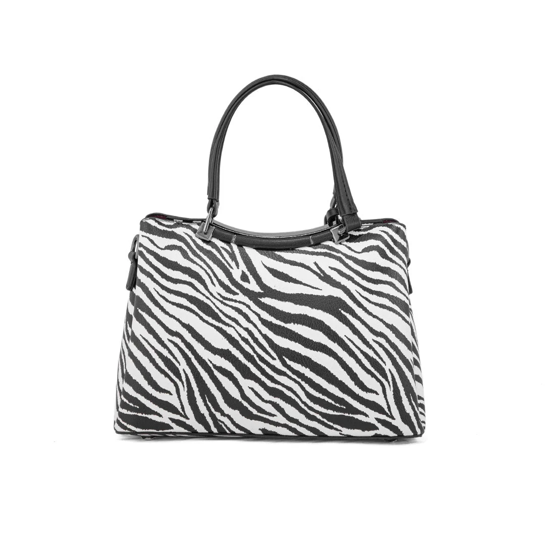 Blkwht Formal Hand Bag P36294 - Image 4