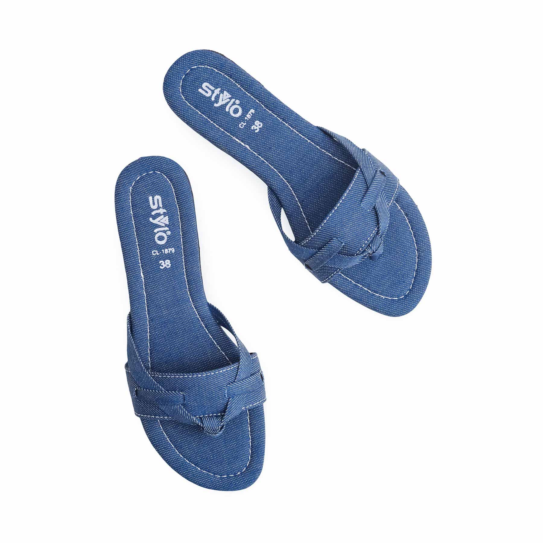 Blue Casual Chappal CL1879 - Image 4
