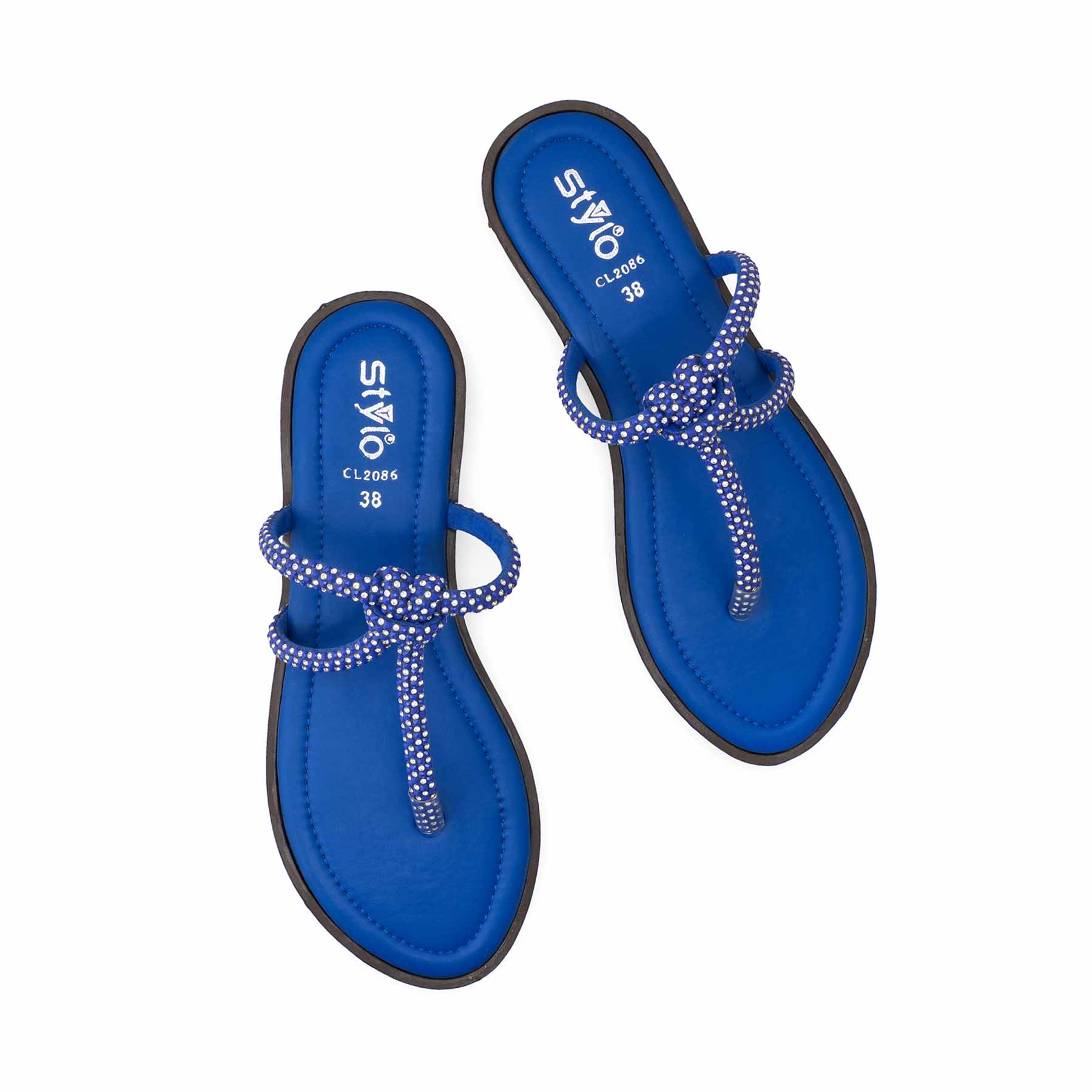 Blue Casual Chappal For Ladies CL2086 - Image 5