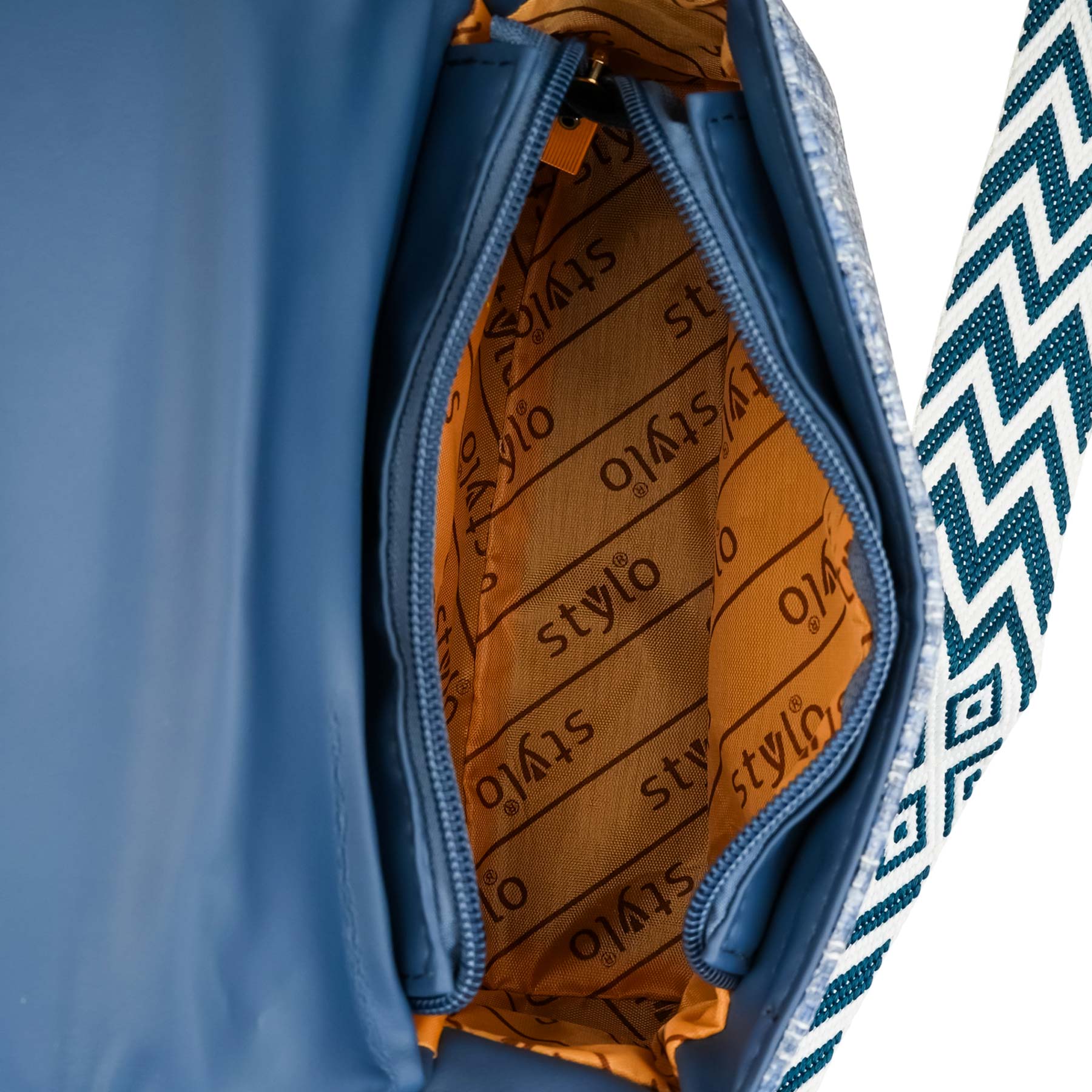 Blue Casual Pouch For Women P97609 - Image 6