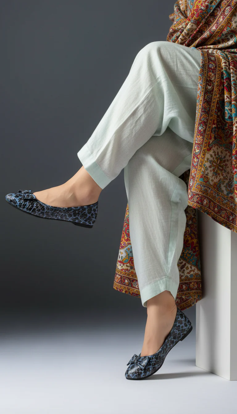 Blue Casual Pumps For Women WN1380 - Image 2