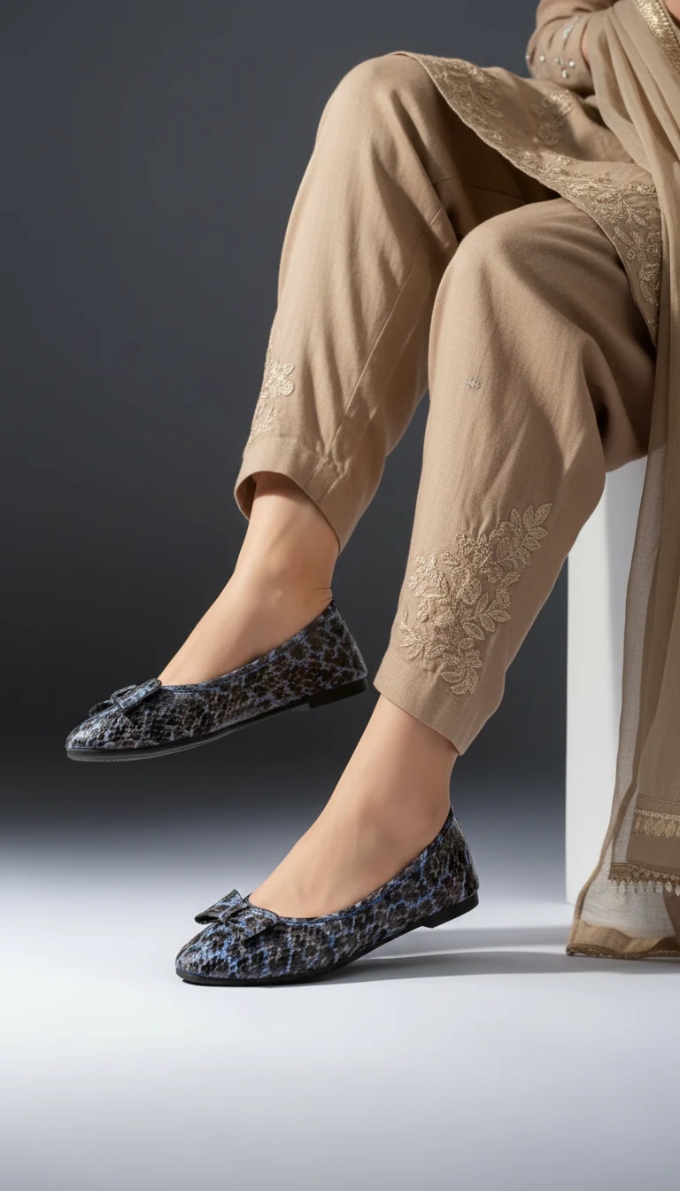 Blue Casual Pumps For Women WN1380 - Image 3