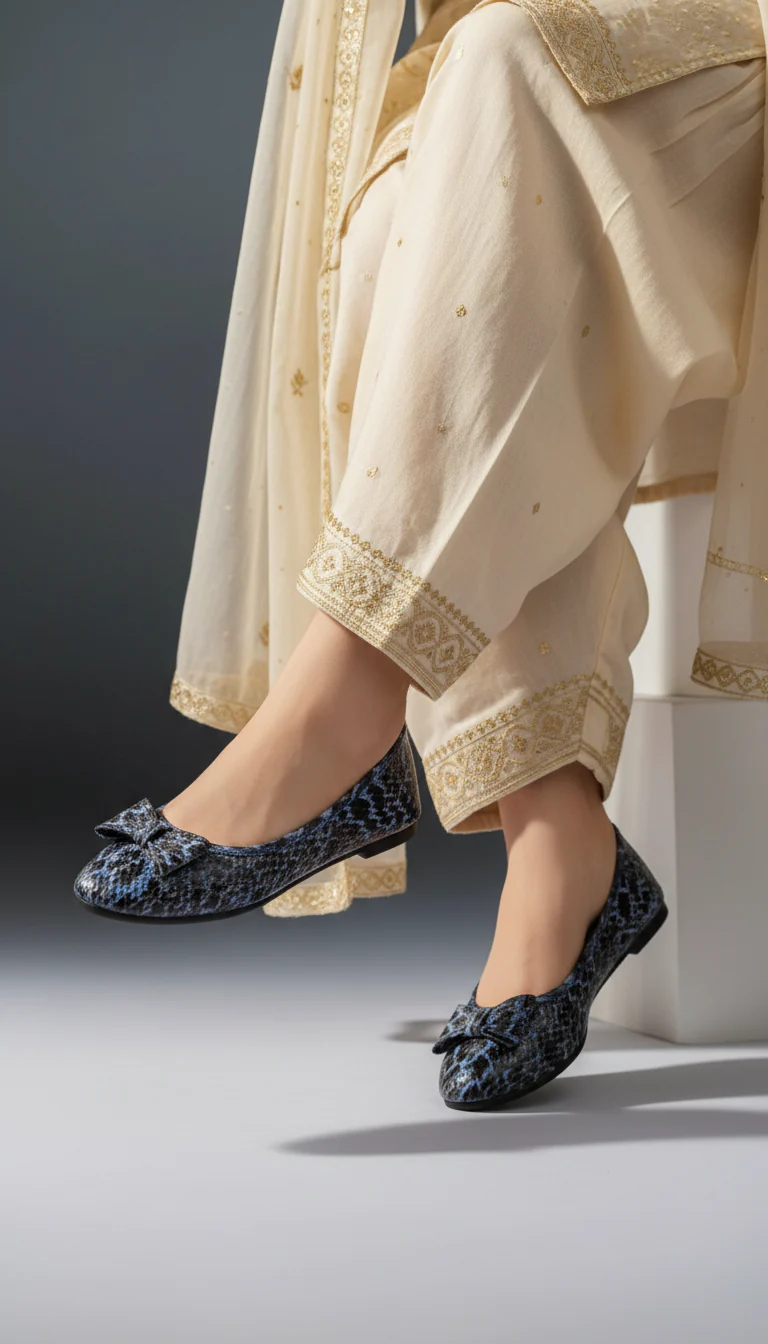 Blue Casual Pumps For Women WN1380 - Image 6