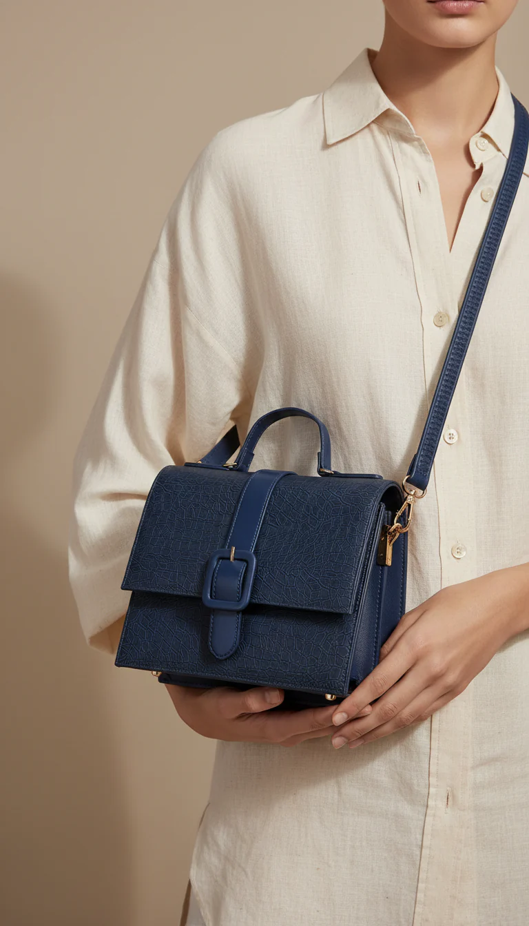 Blue Casual Shoulder Bag For Women P55826