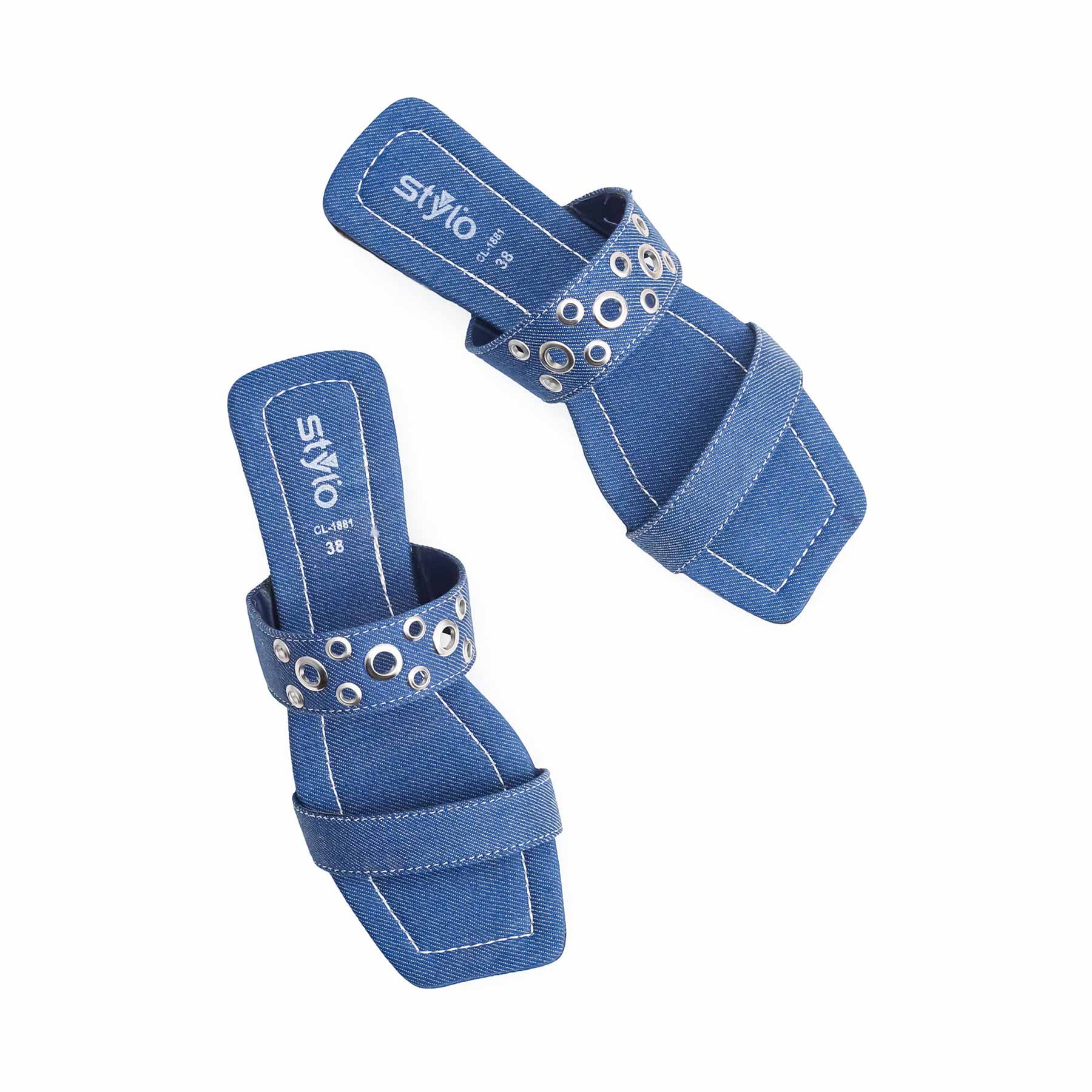 Blue Casual Slipper CL1881 - Image 5