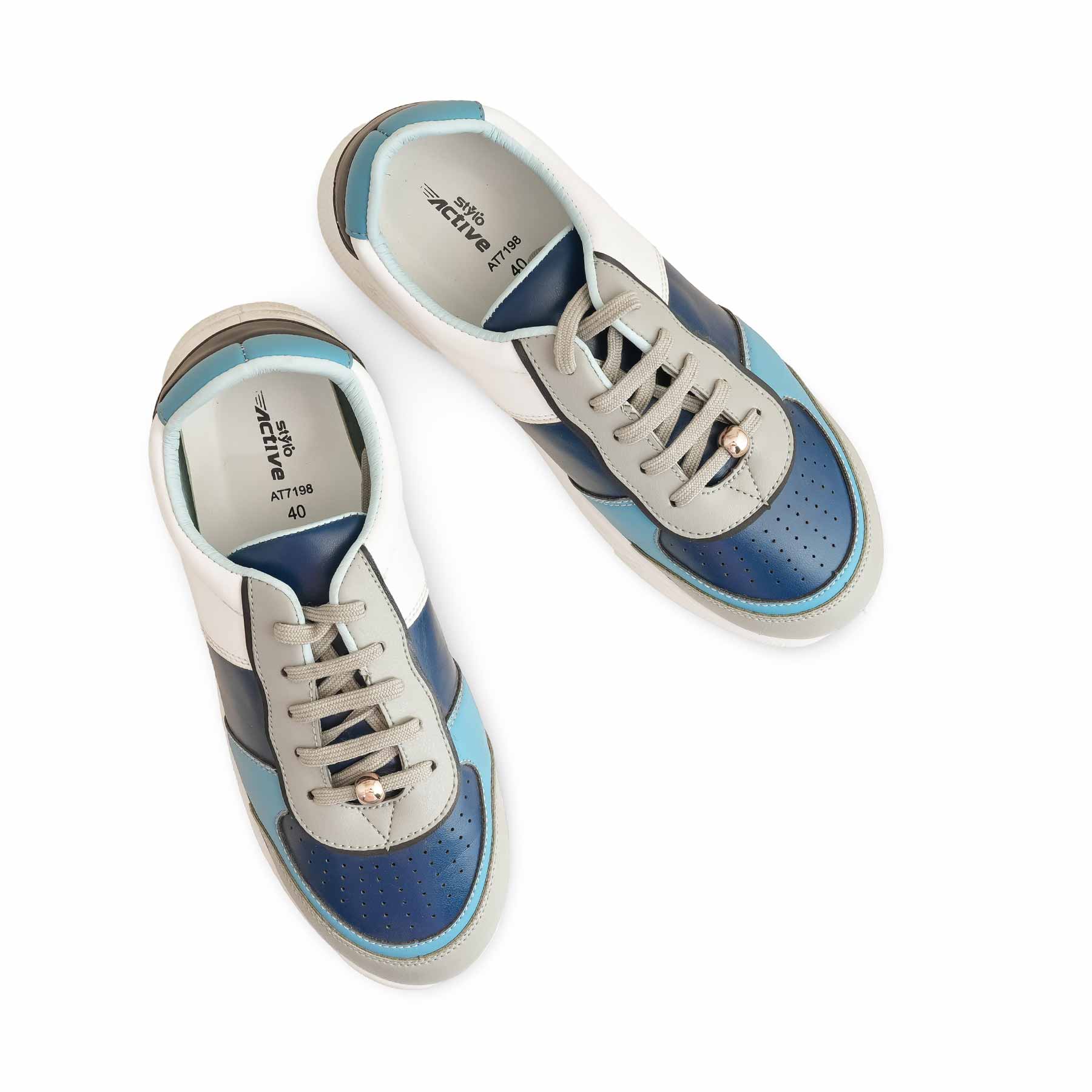 Blue Casual Sneaker For Ladies AT7198 - Image 4