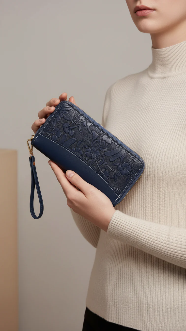 Blue Casual Wallet For Women P71143