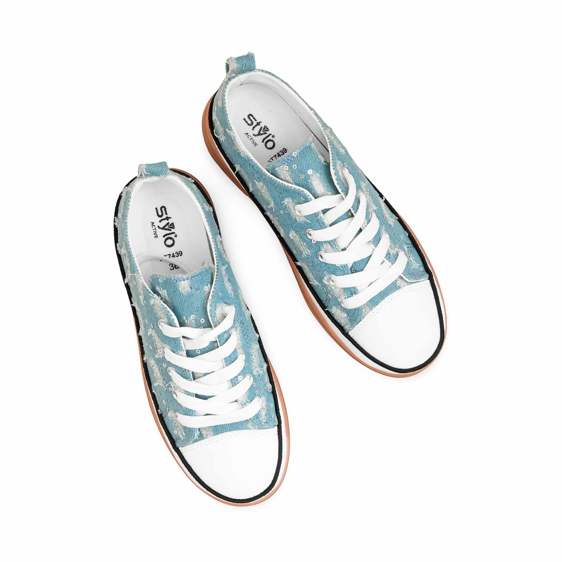 Blue Casual Women Sneaker AT7439 - Image 5