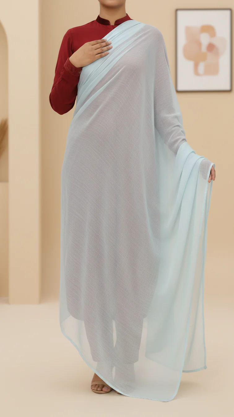 Blue Dyed Chiffon Dupatta PD5578