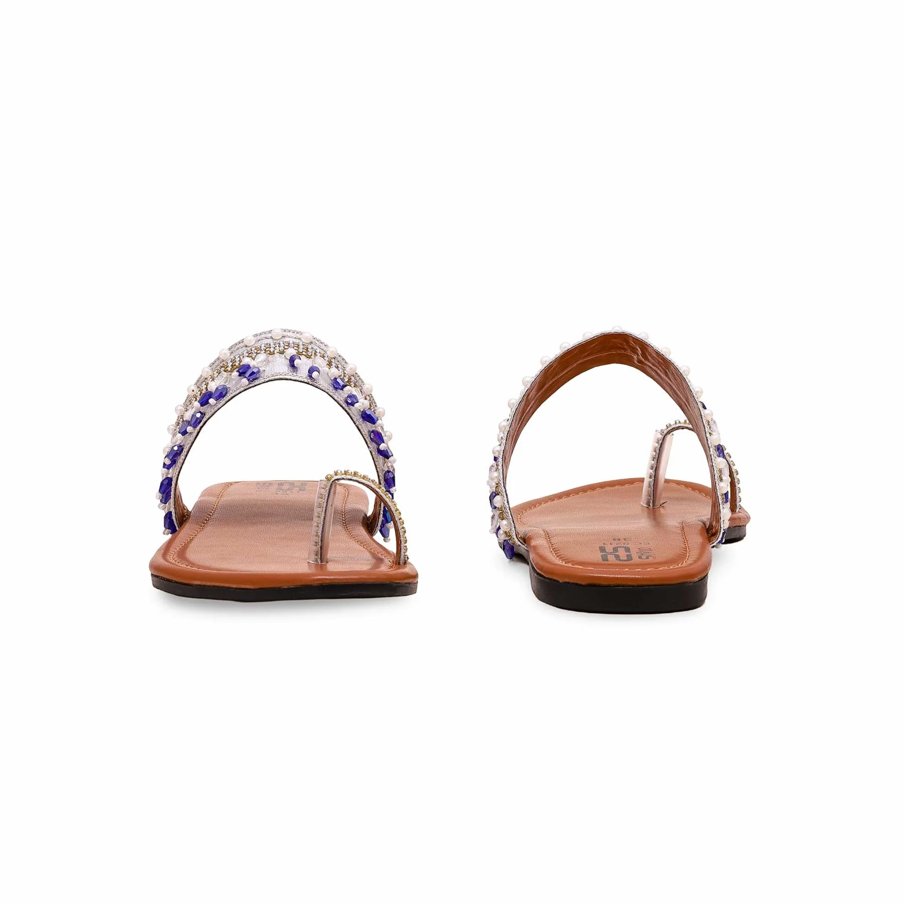 Blue Ethnic Chappal For Women EC0211 - Image 3