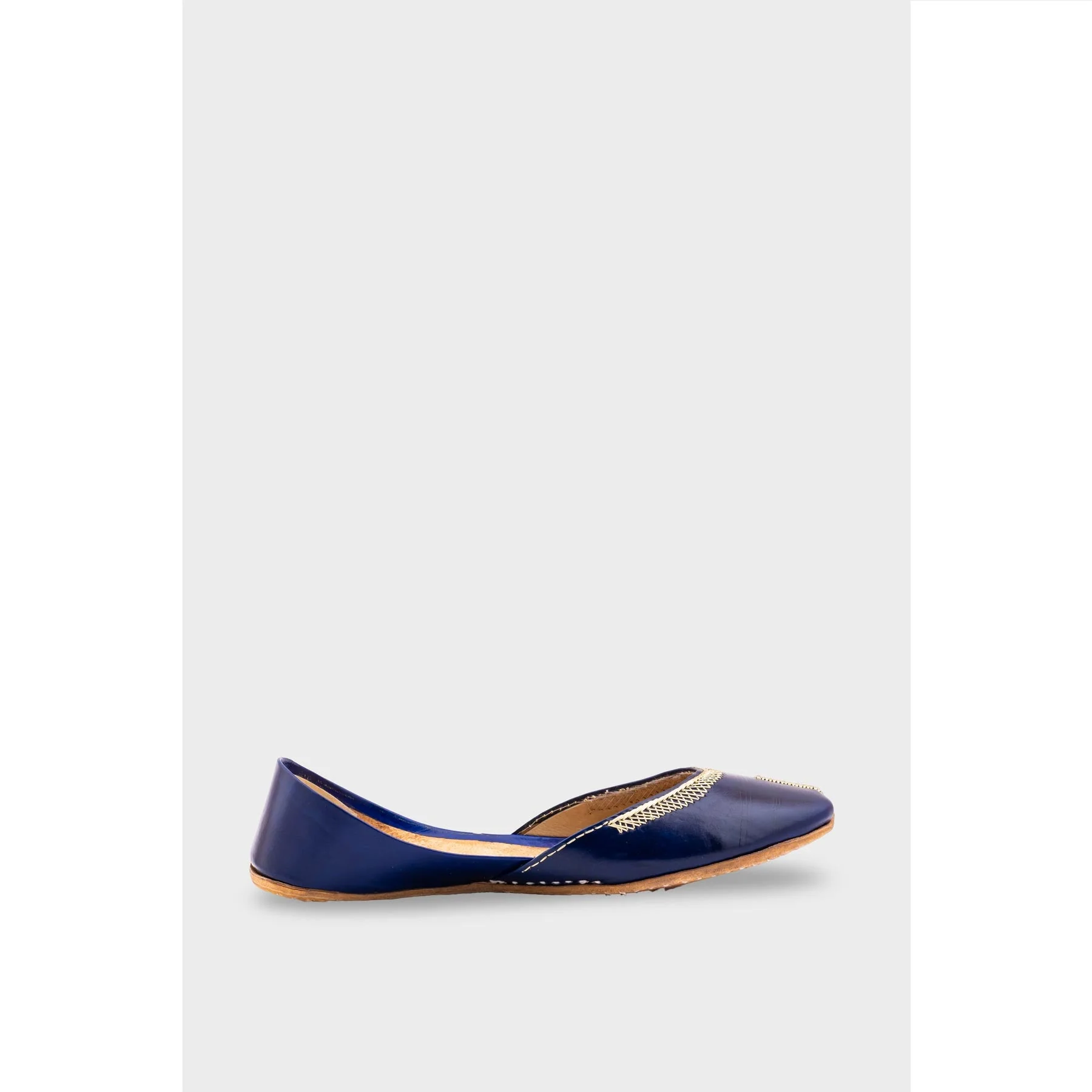 Blue Leather Khussa EC8667 - Image 2