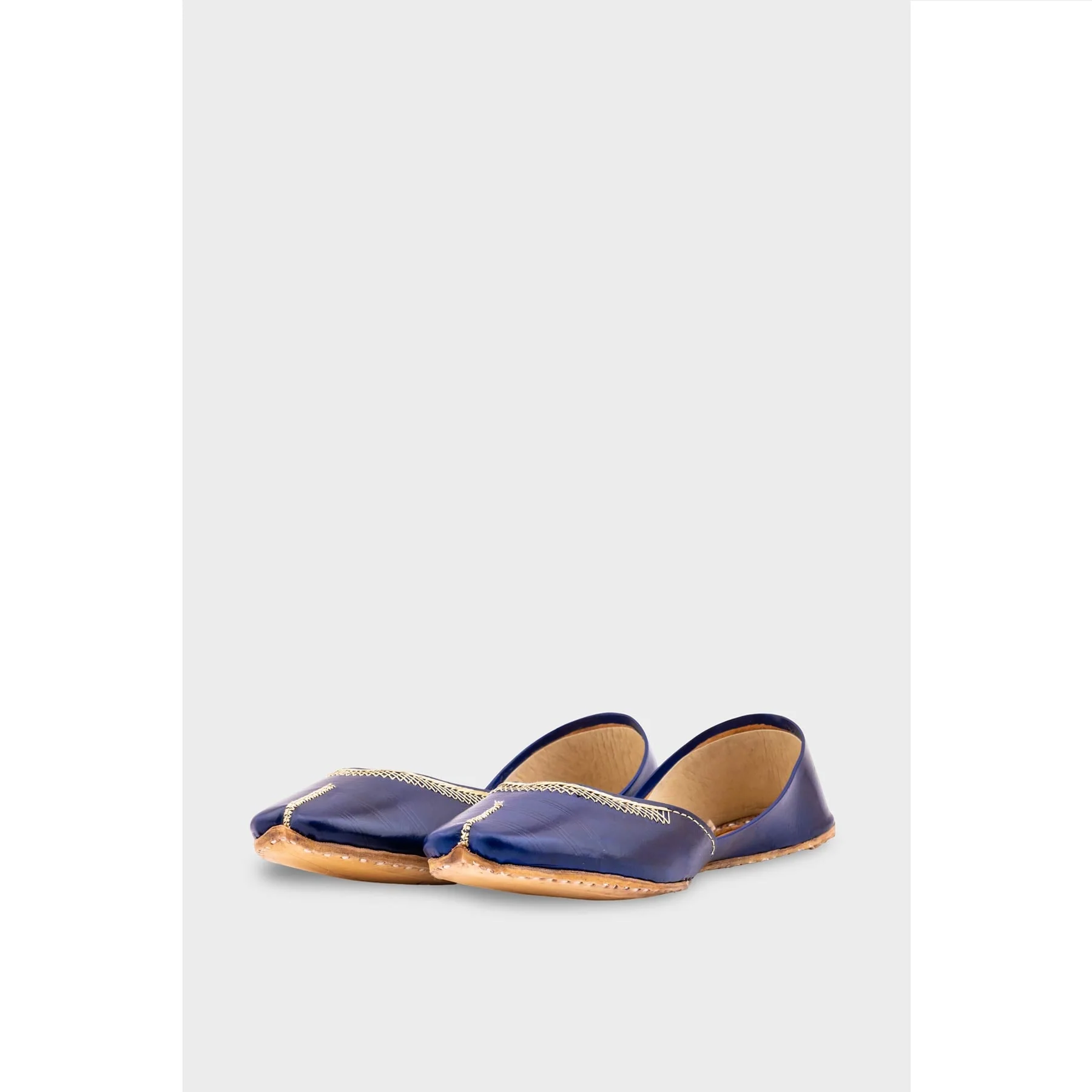 Blue Leather Khussa EC8667 - Image 3