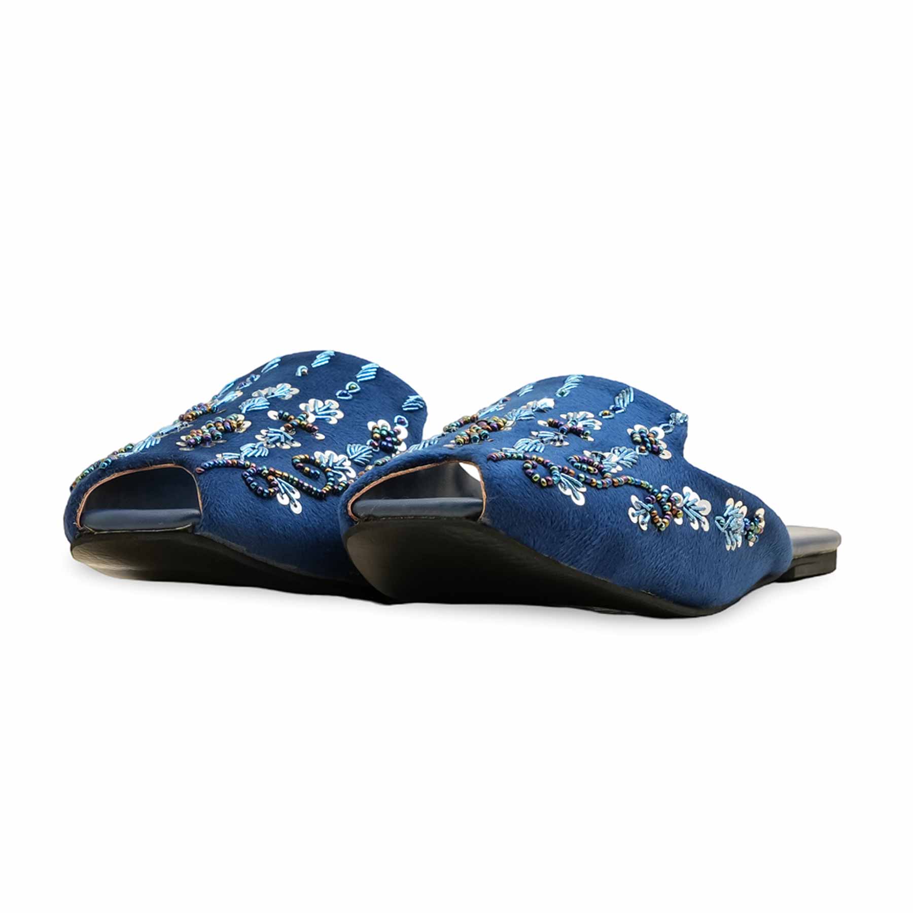 Blue Fancy Back Open Khussa EC8584 - Image 4