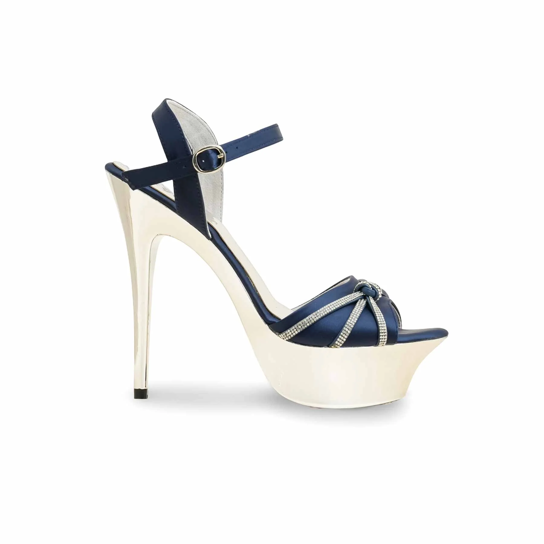 Blue Fancy Bridal Sandal FN6057 - Image 3