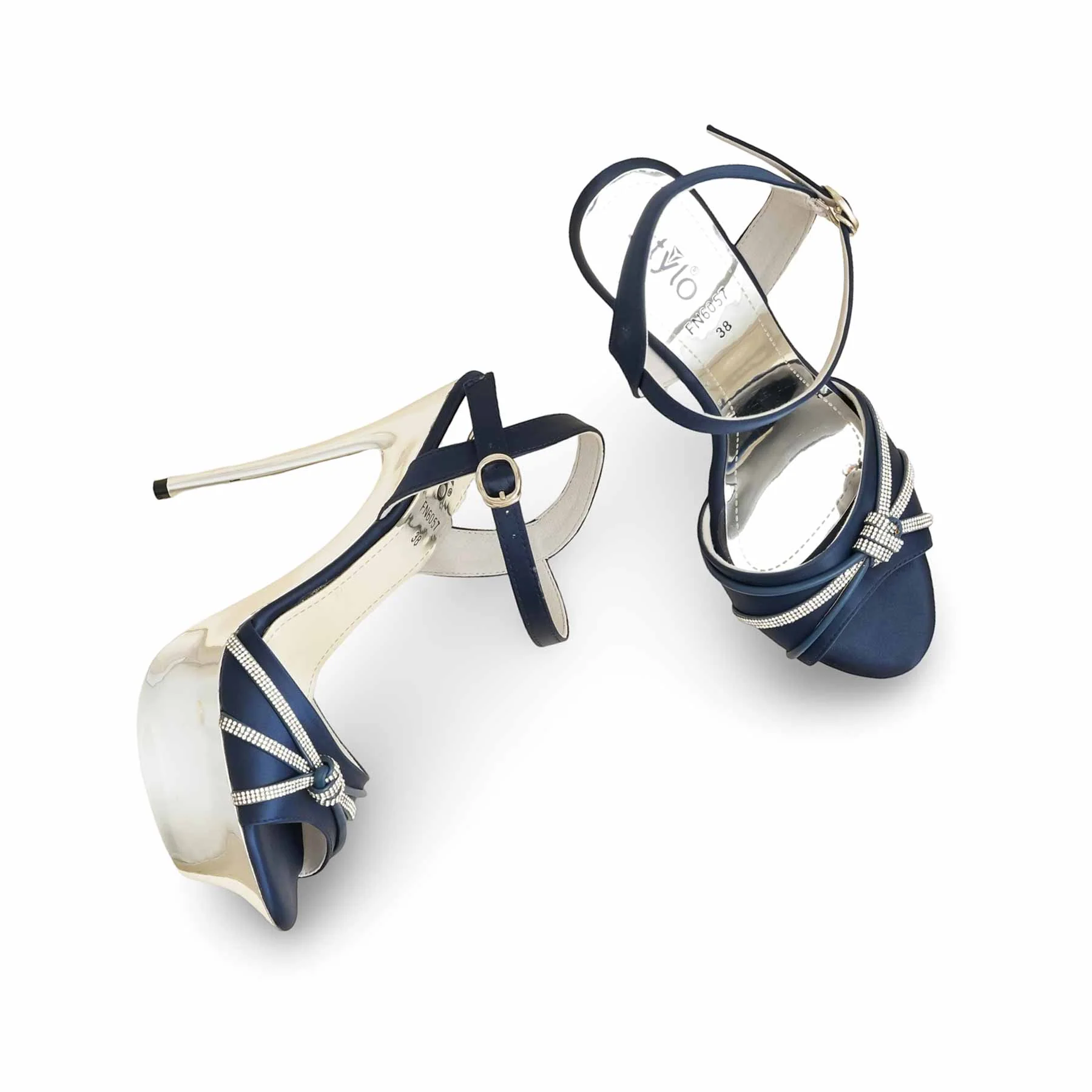 Blue Fancy Bridal Sandal FN6057 - Image 6