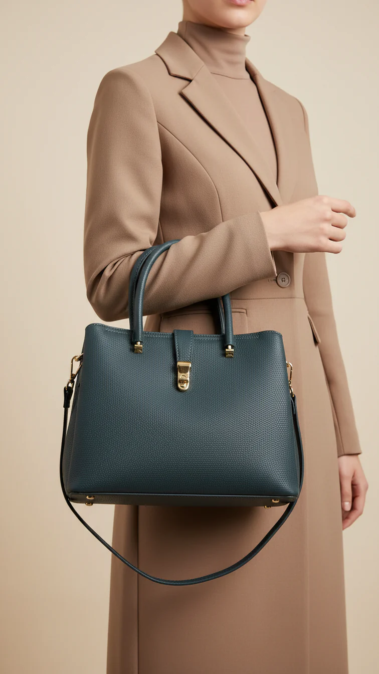 Blue Formal Hand Bag For Ladies P36445