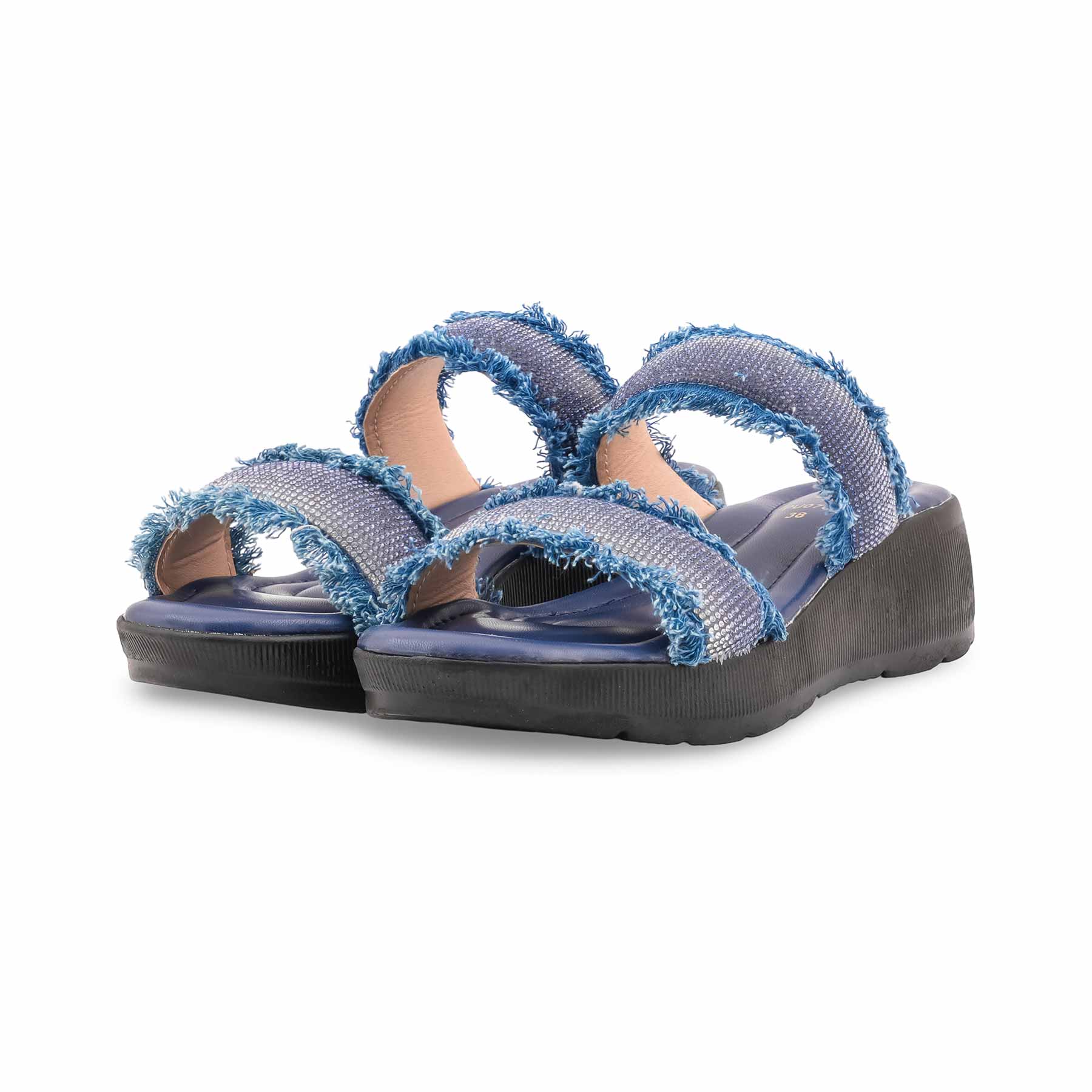 Blue Formal Slipper For Ladies PU0768 - Image 3
