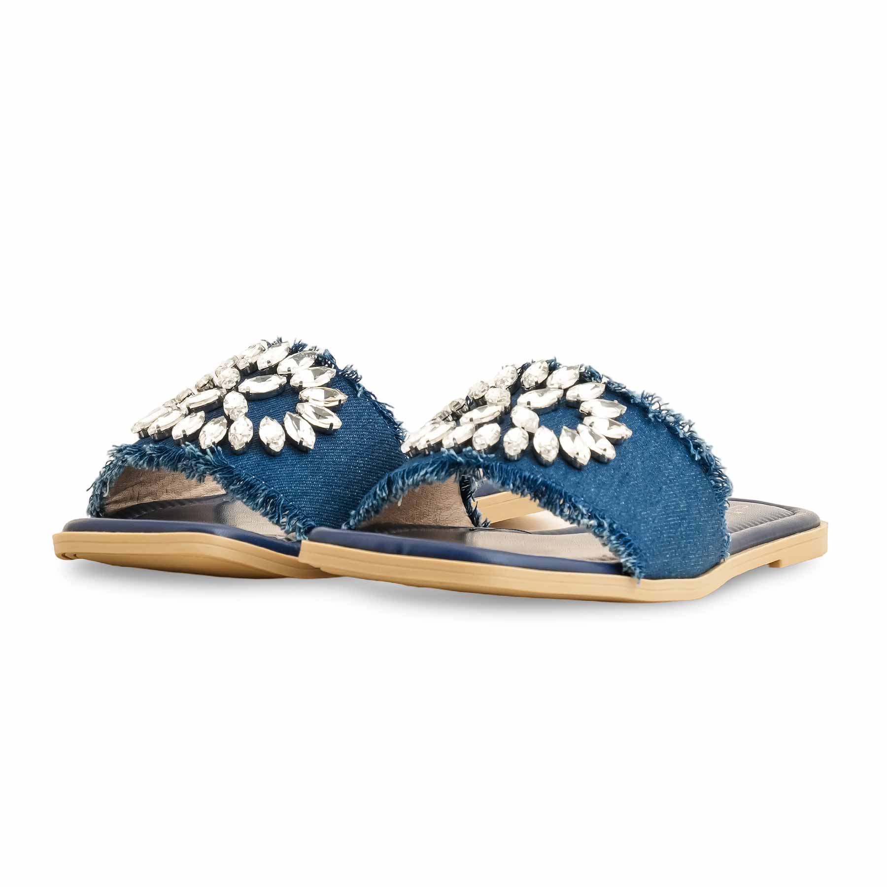 Blue Formal Slipper FR8355 - Image 3