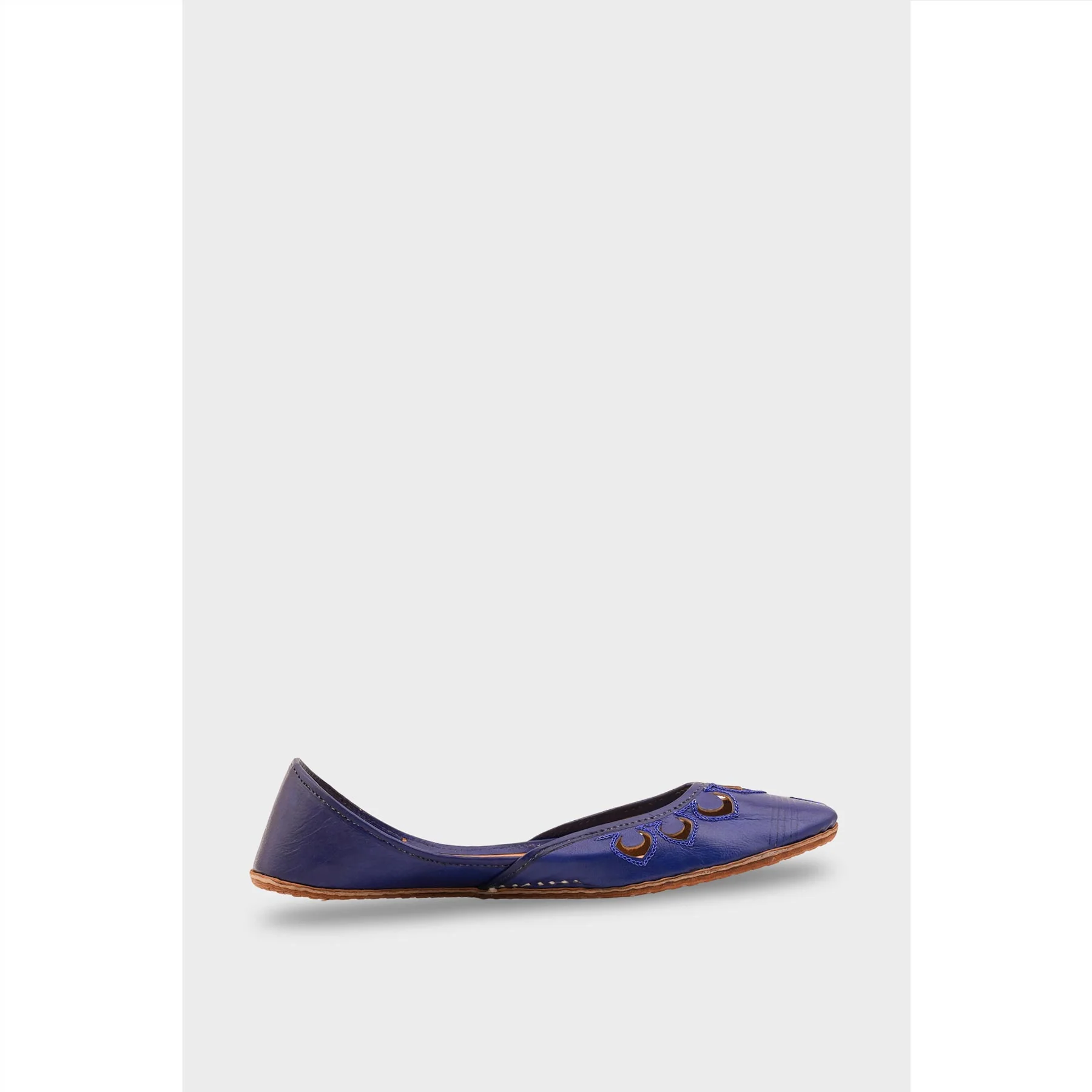 Blue Leather Khussa For Women EC8711 - Image 2