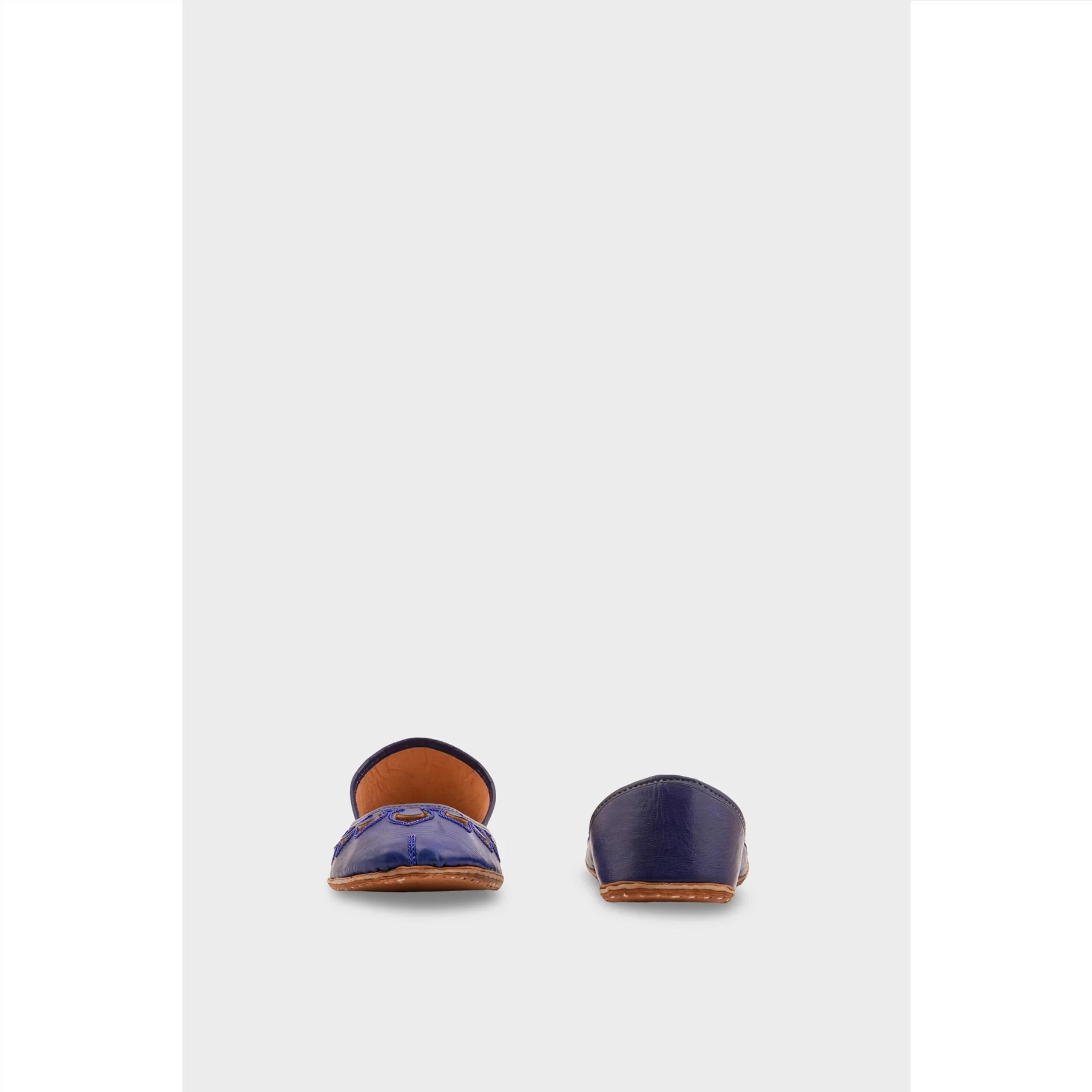 Blue Leather Khussa For Women EC8711 - Image 4