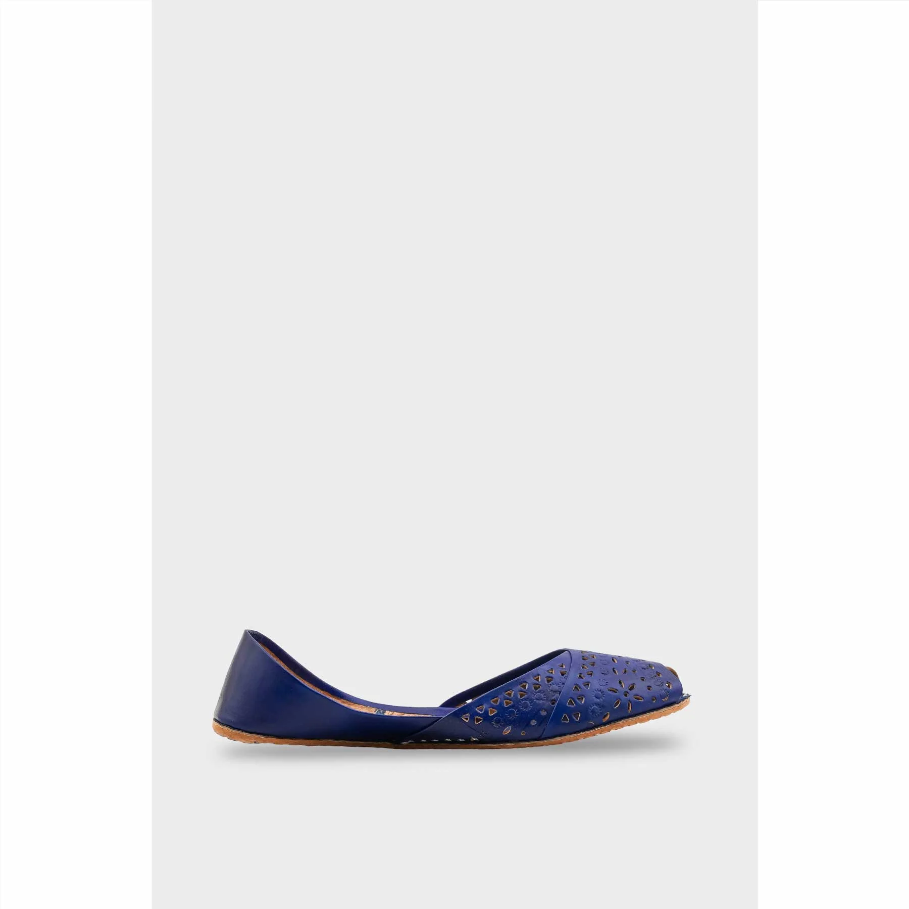 Blue Leather Khussa For Women EC8714 - Image 2