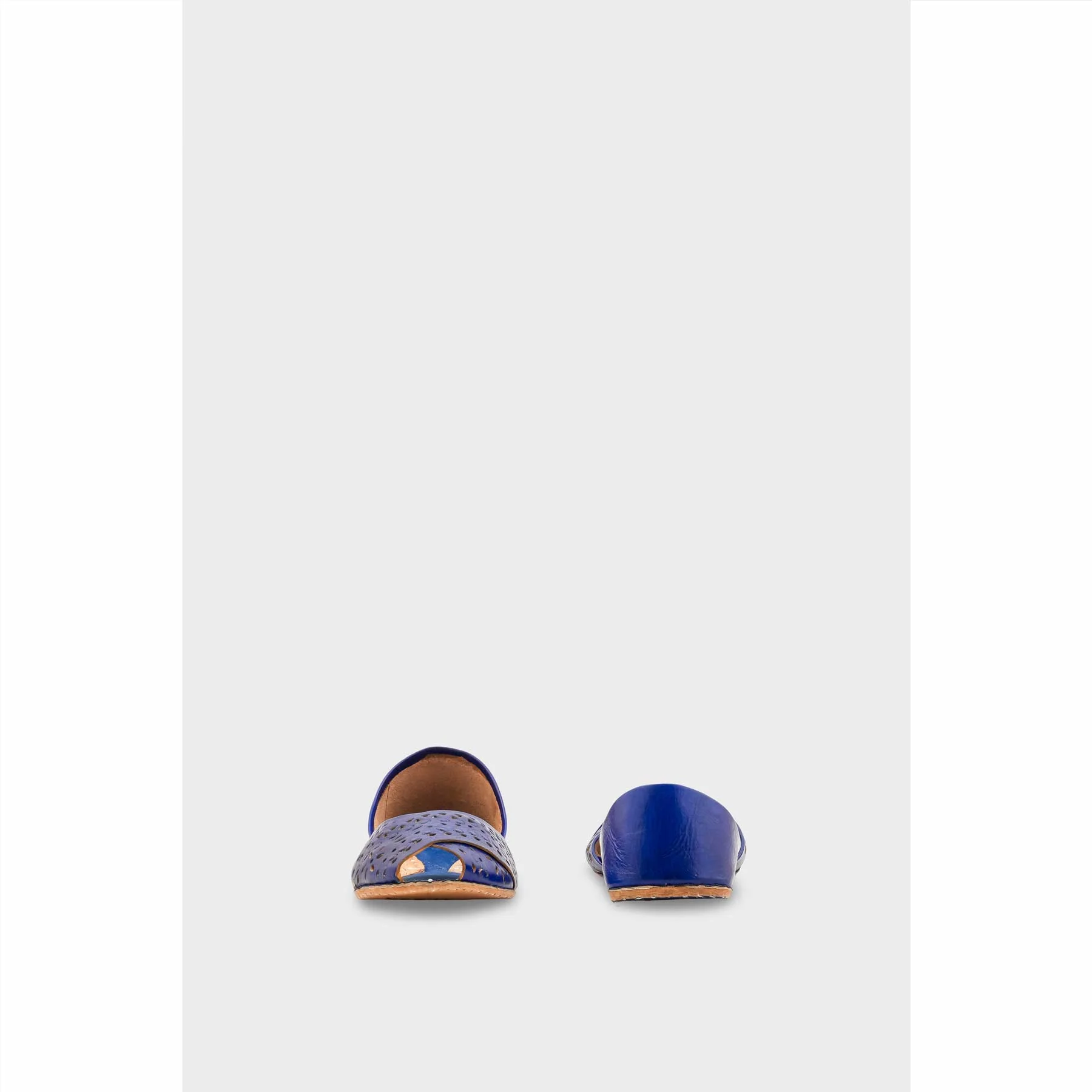 Blue Leather Khussa For Women EC8714 - Image 4