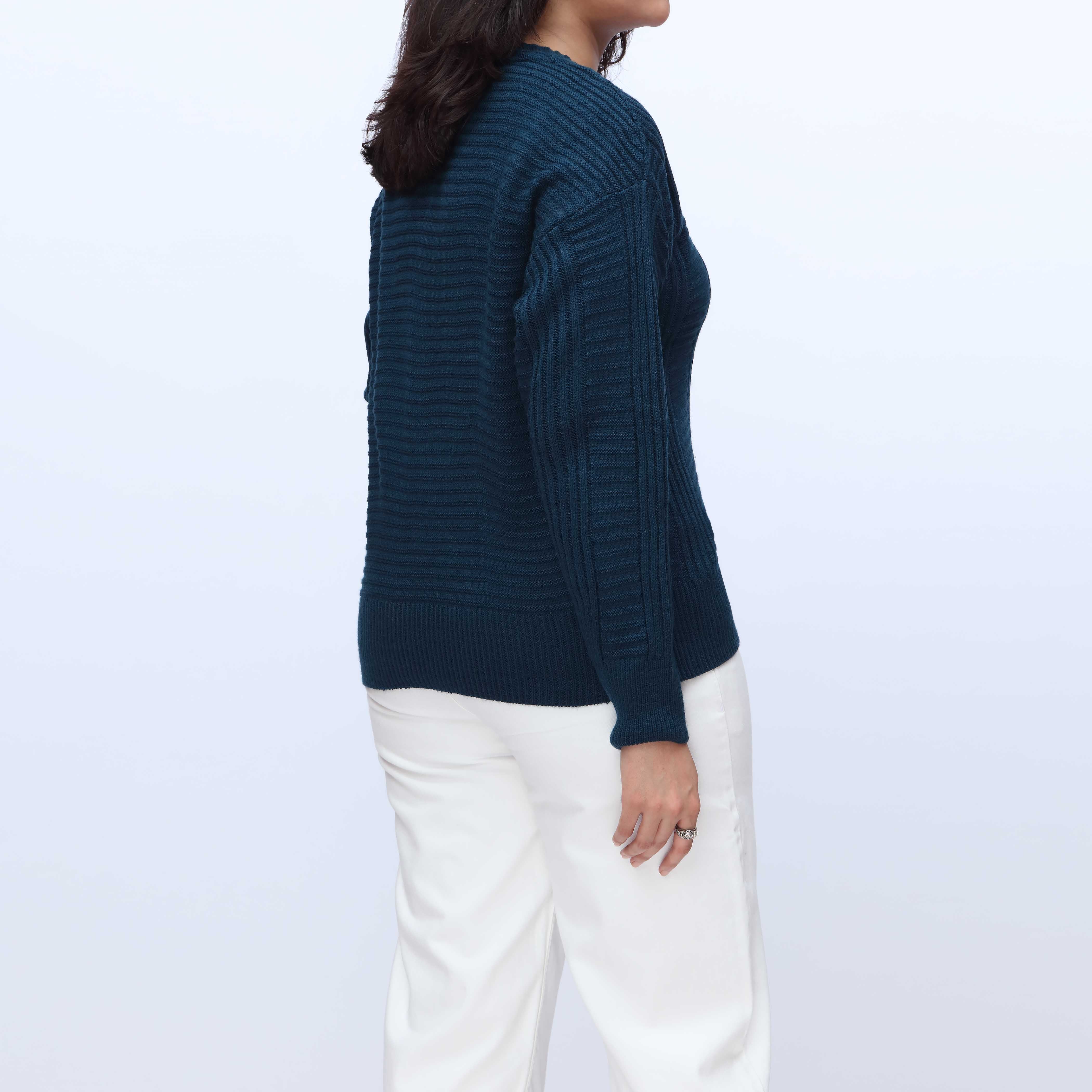 Blue Mid Length Cardigan PW3912 - Image 4