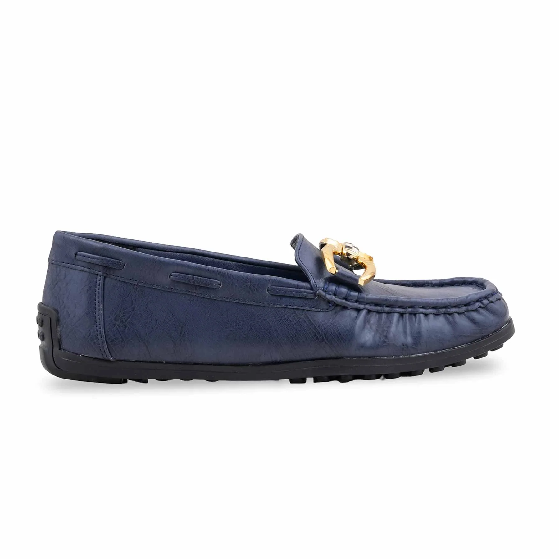 Blue Moccasin For Ladies WN4567 - Image 2