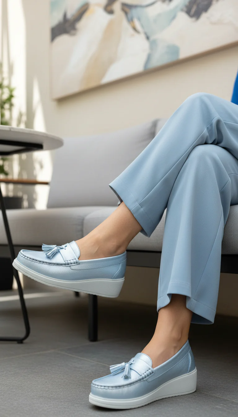 Blue Moccasin For Women WN4427