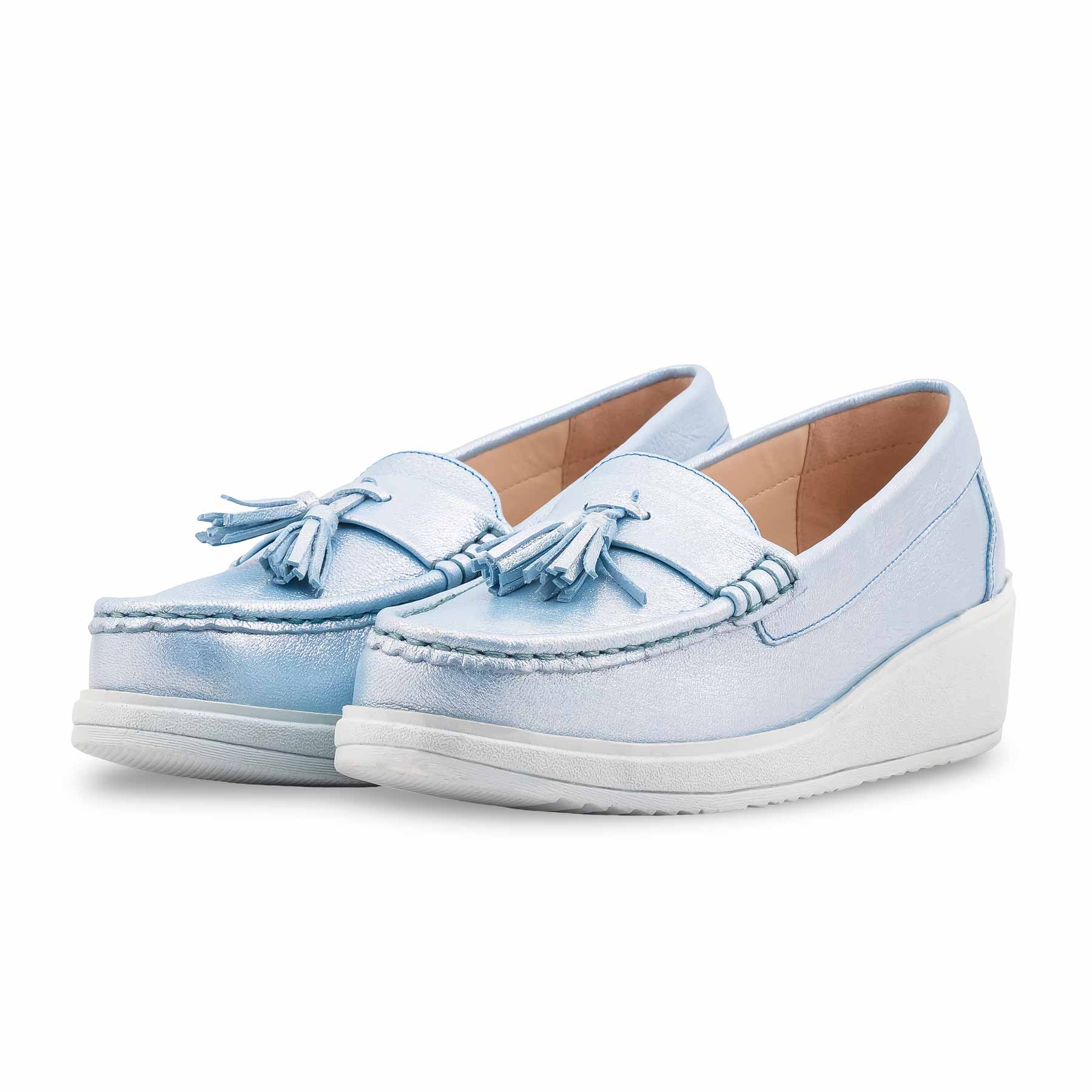 Blue Moccasin For Women WN4427 - Image 4